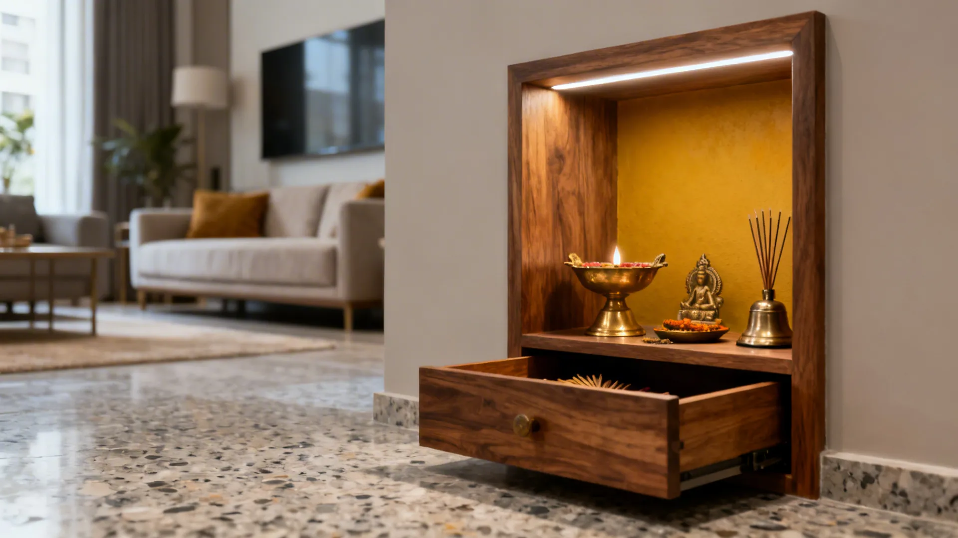 5 Small Pooja Room Designs for South Indian Homes