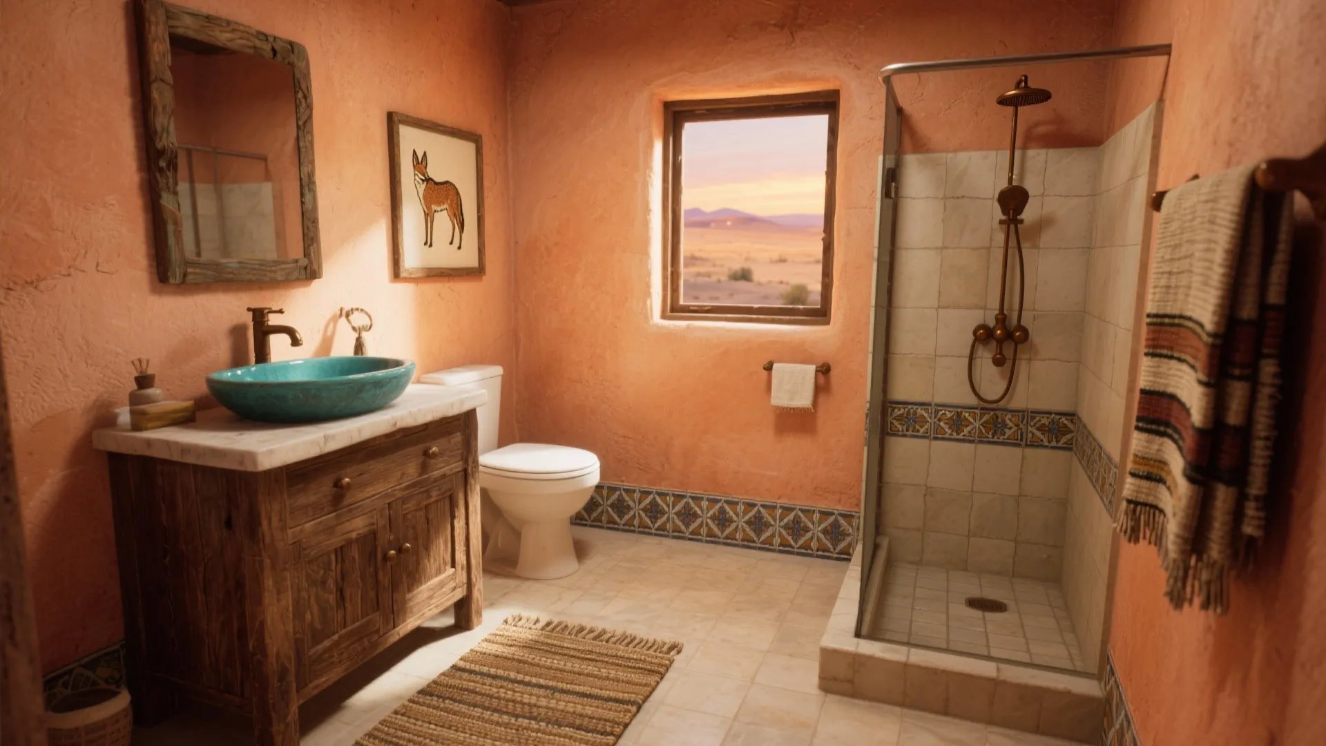 Southwestern Bathroom Decor: 5 Inspiring Ideas: Practical, layered Southwestern bathroom decor ideas I actually use in small spaces