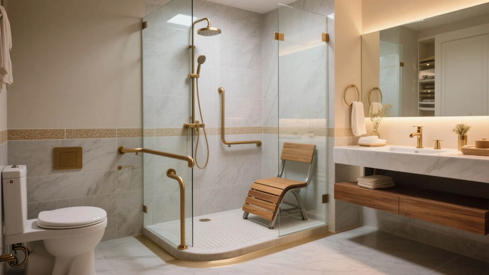 Barrier-free spa bathrooms