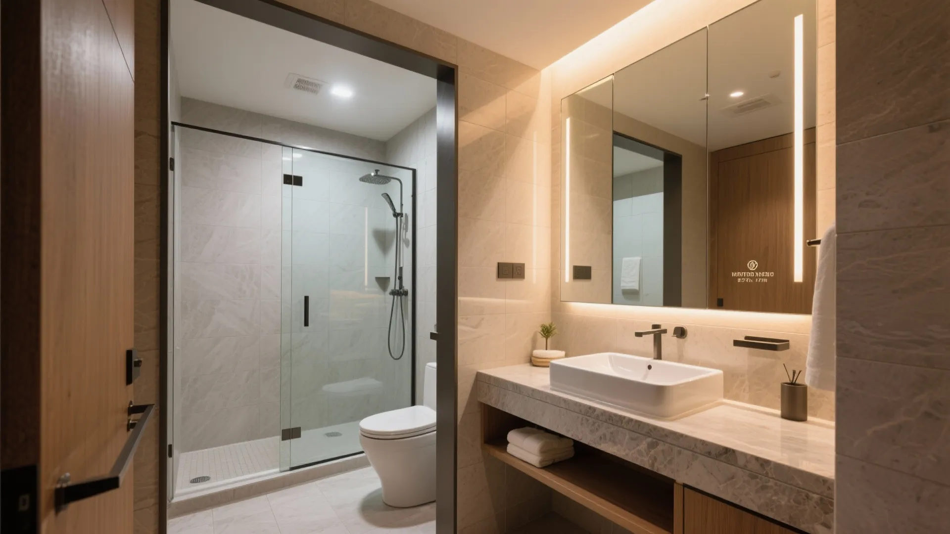 Spa-Like Bathroom Touches in Compact Suites