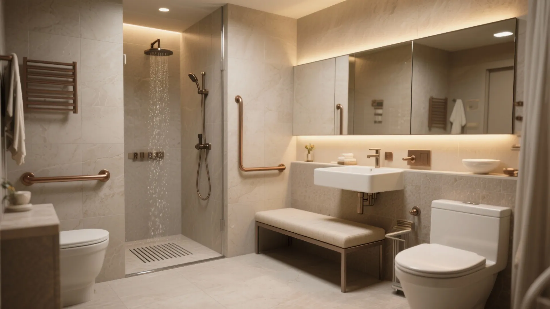 Universal spa bathrooms (without the hospital vibe)