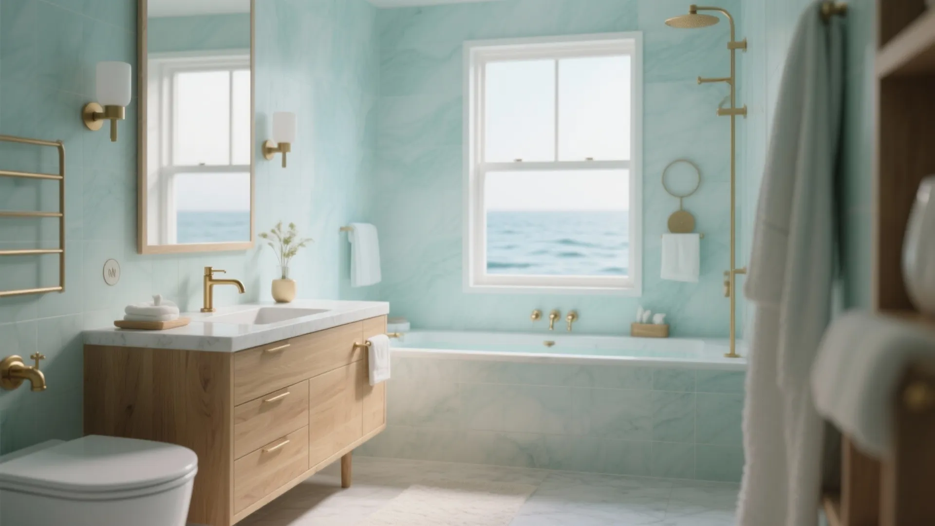 Tip 3: Spa-Inspired Blues for the Bathroom
