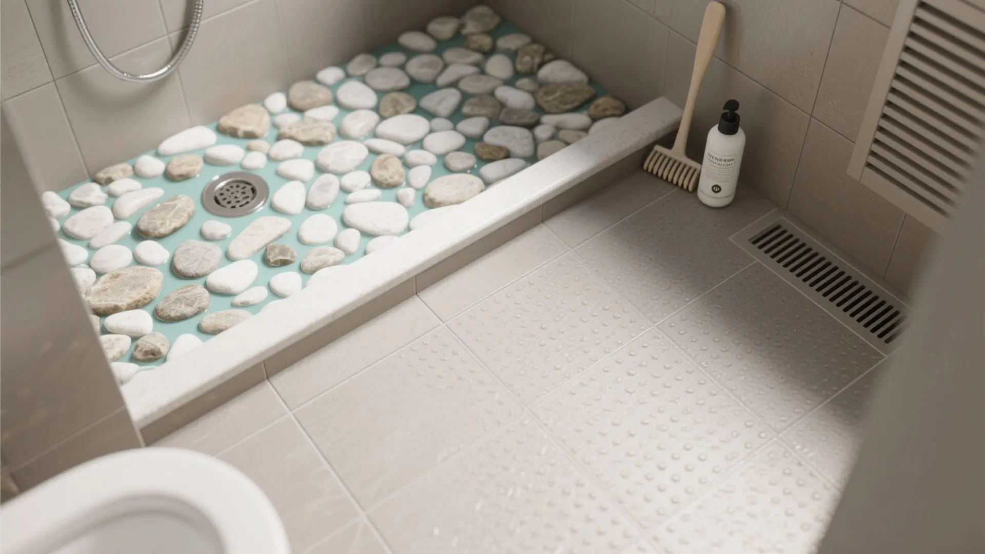 Spa-Worthy Floors: Porcelain, Pebbles, and Sealers