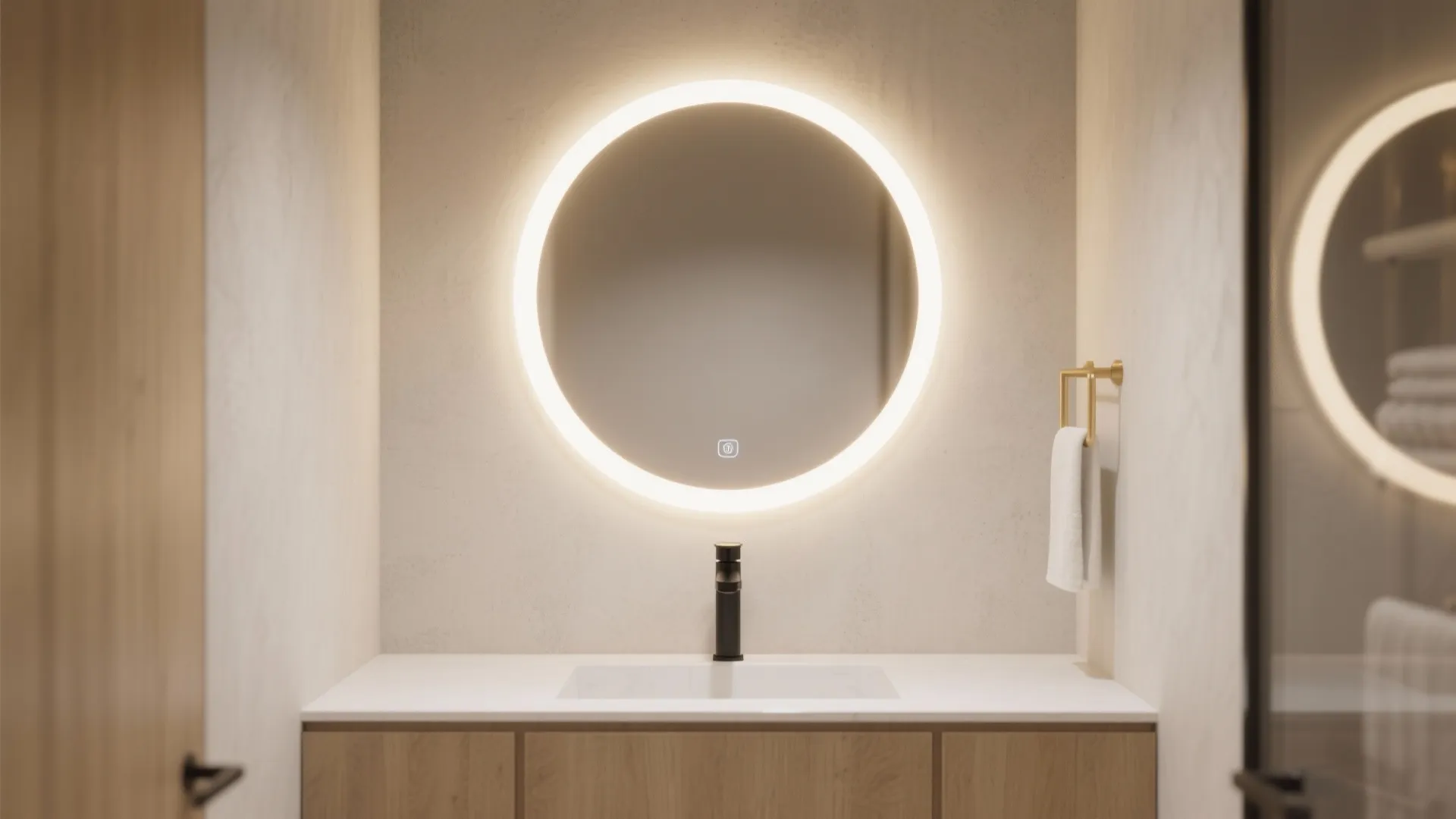 Backlit LED Mirrors for a Spa Glow