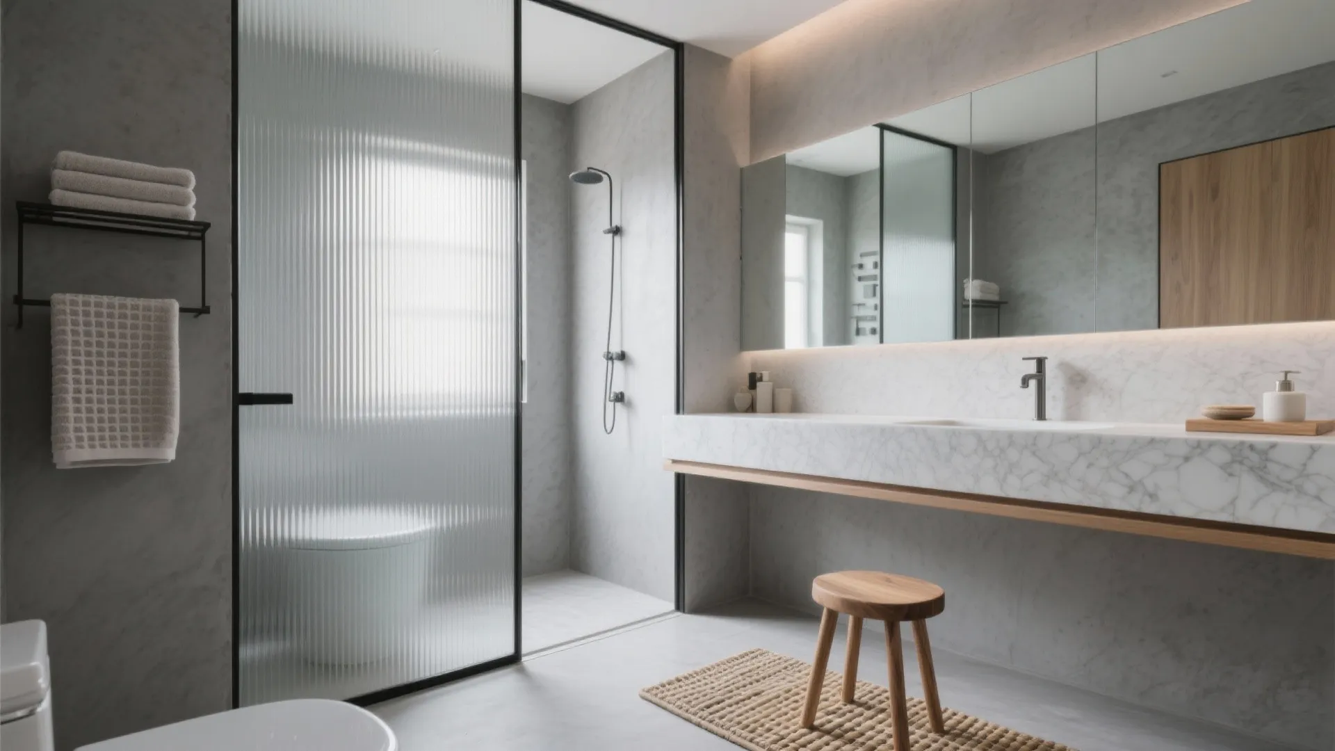 Microcement Gray Walls for a Seamless Look