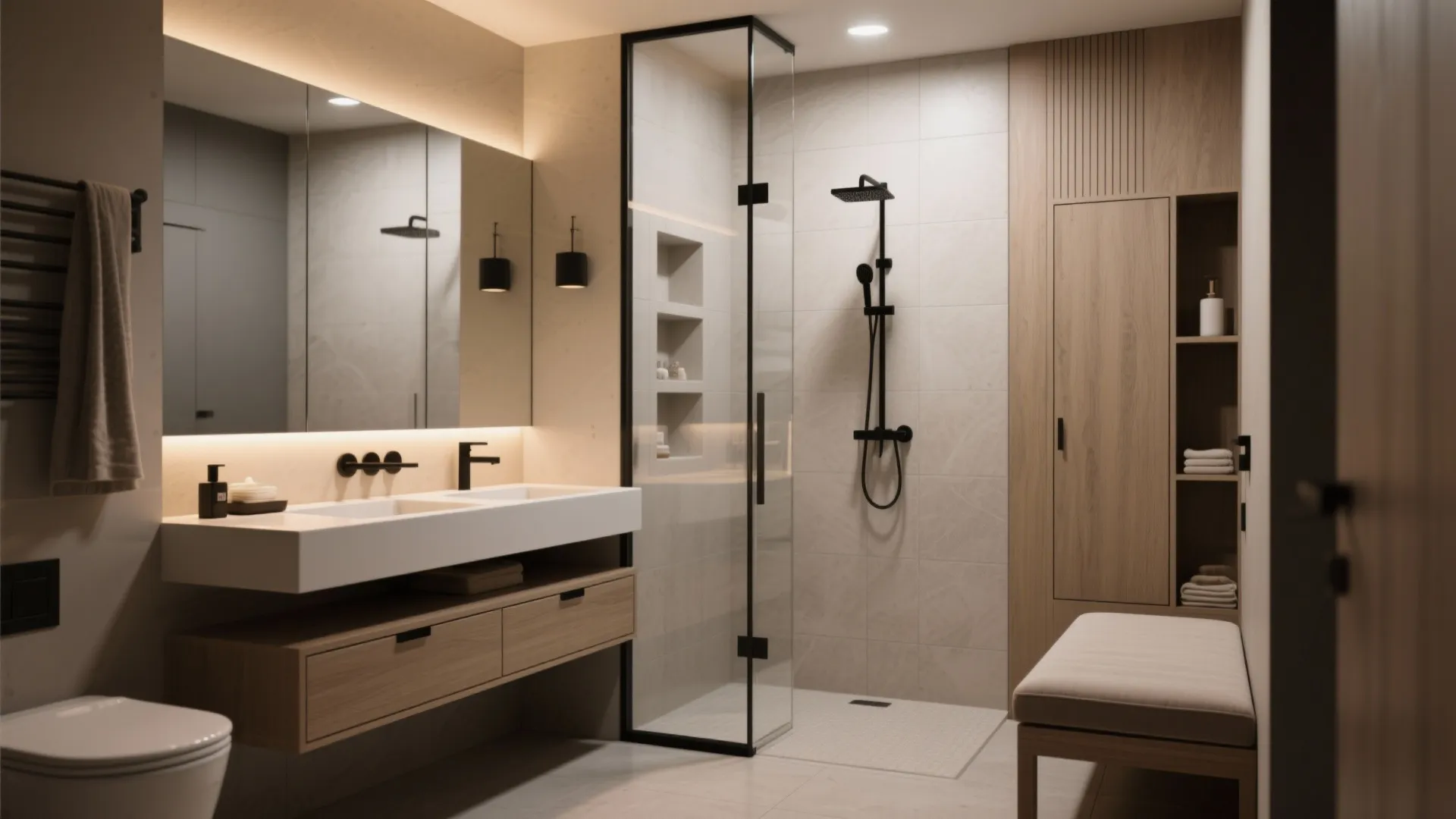 2. Make the master bath feel like a spa with clever zoning