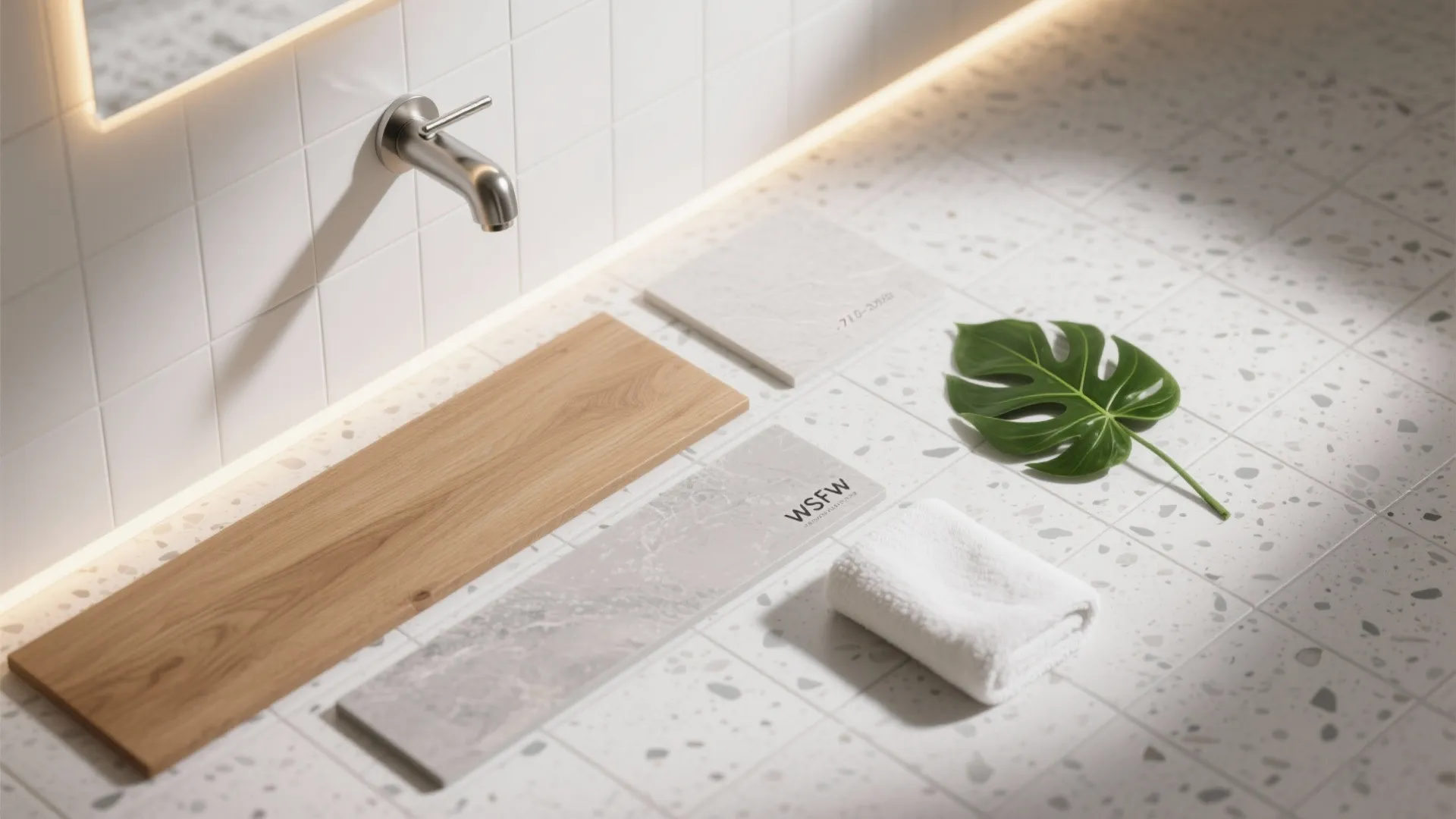 Spa vibe: warm wood, layered lighting, and water‑smart fixtures