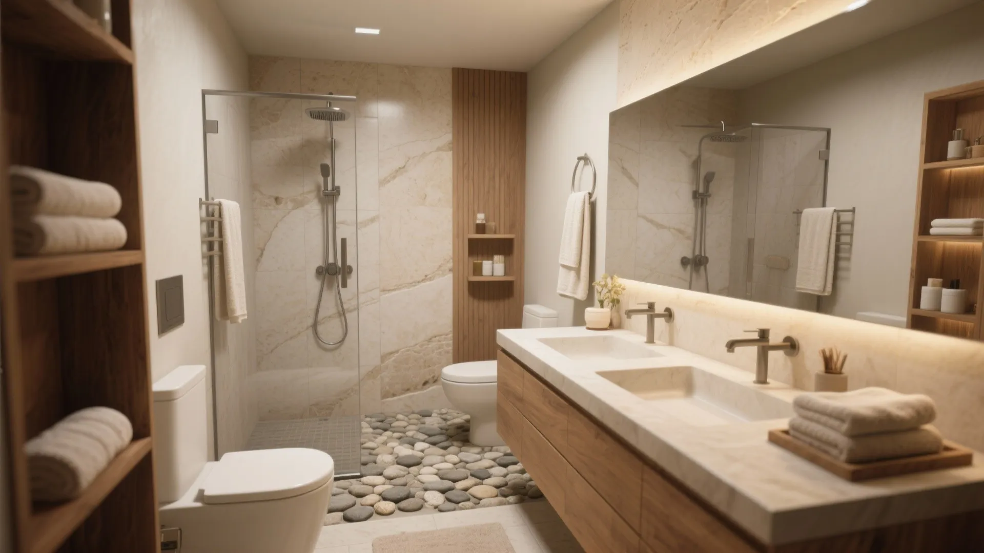 2. Spa-like Natural Materials