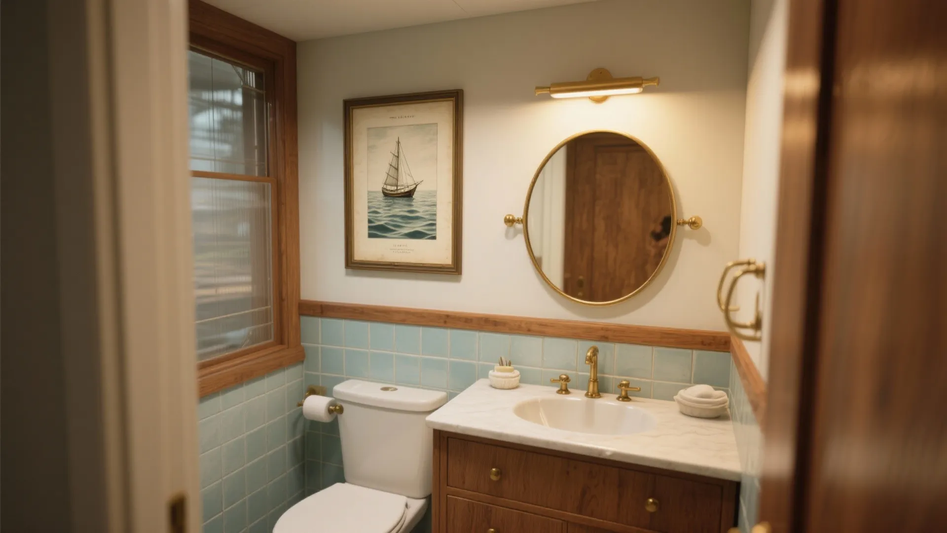 5. Create a spa-like powder room with Homer touches