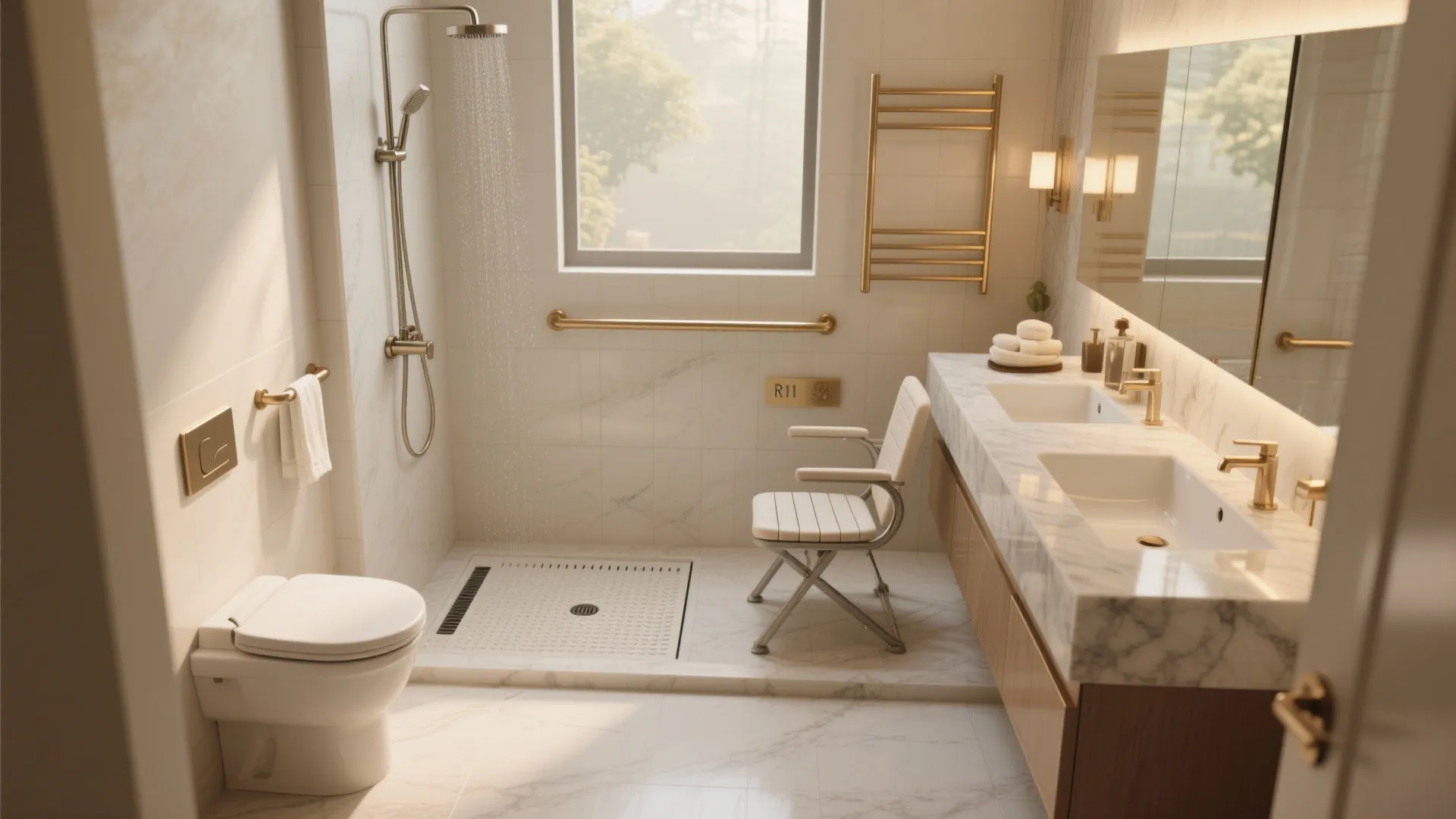 Barrier-free bathrooms with spa-level safety