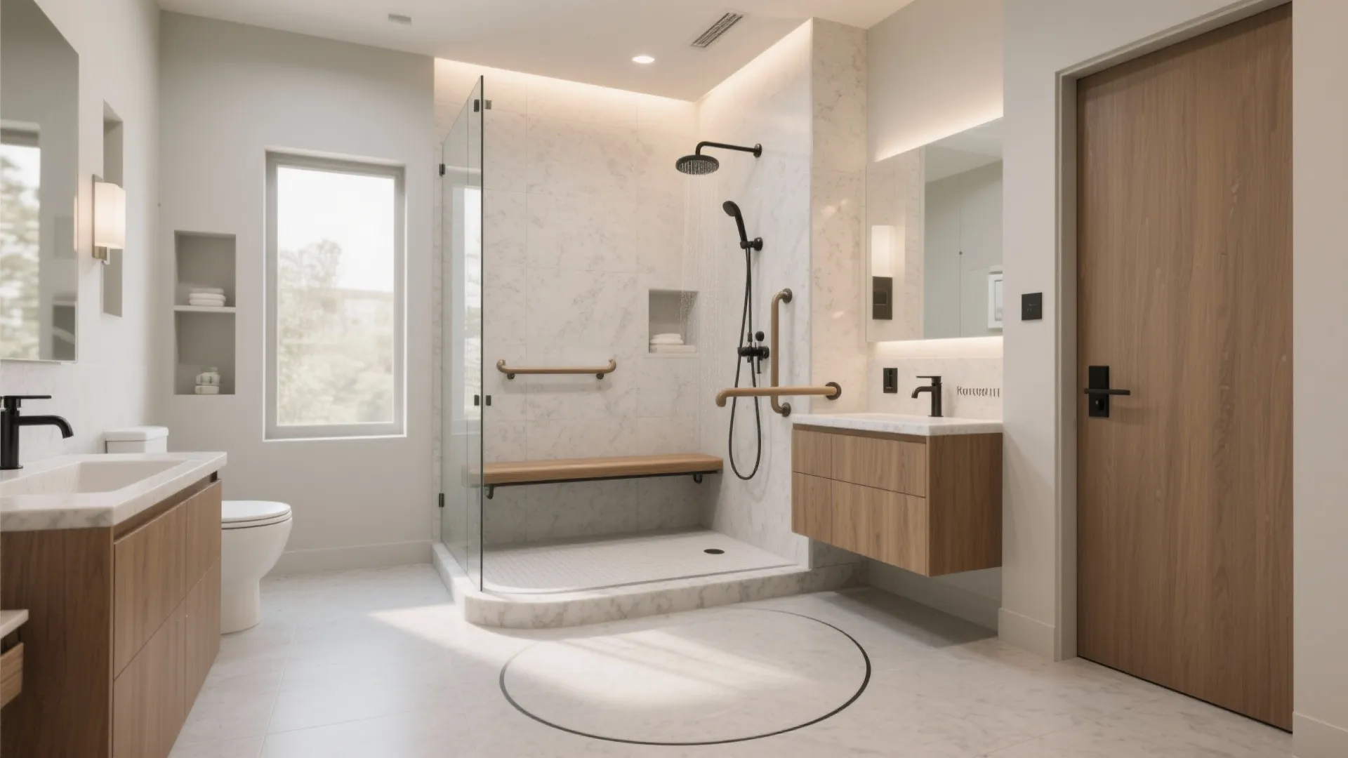 Universal-design bathrooms that feel spa-grade