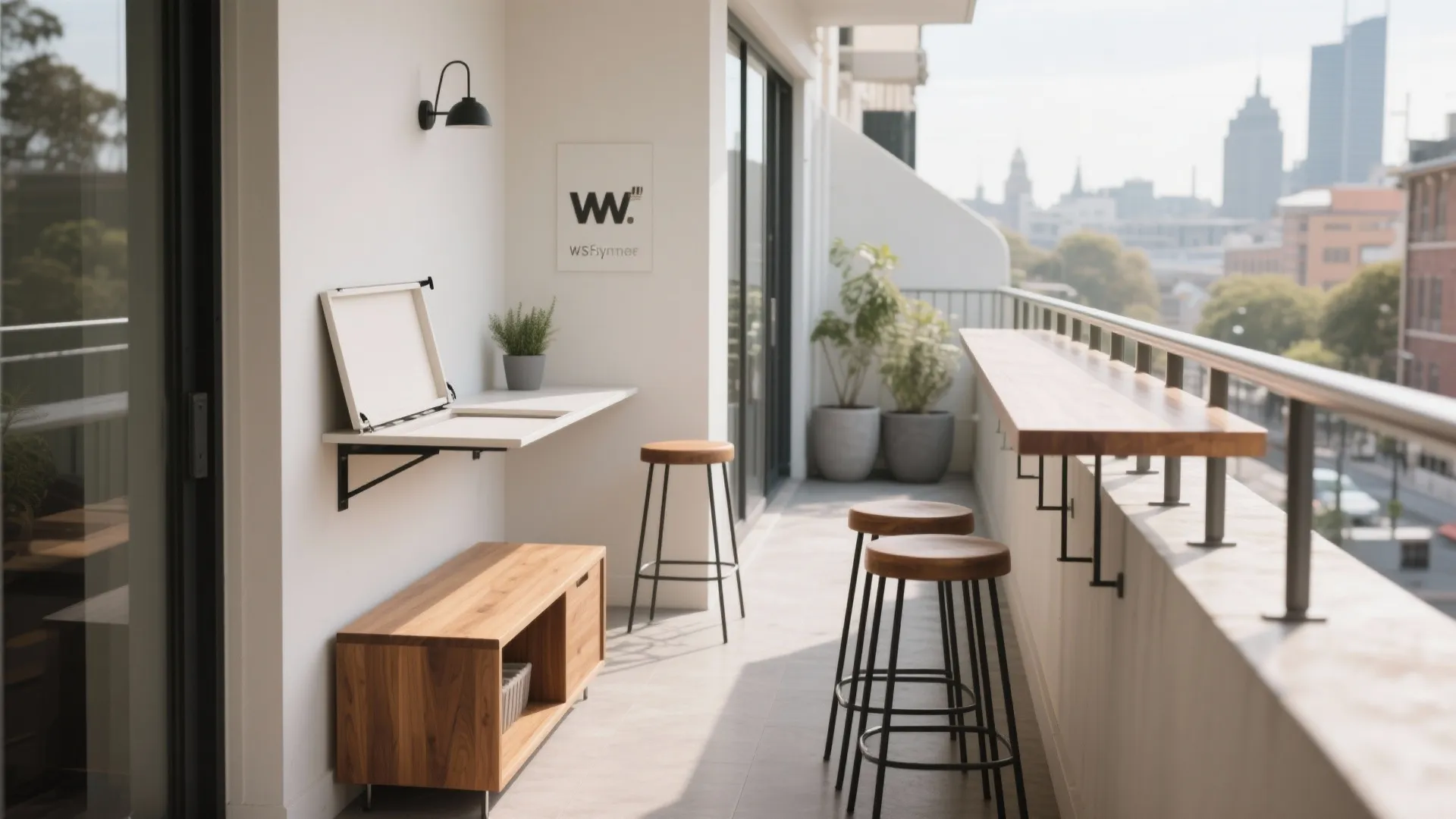 2) Space-saving seating that stacks, folds, or hides storage