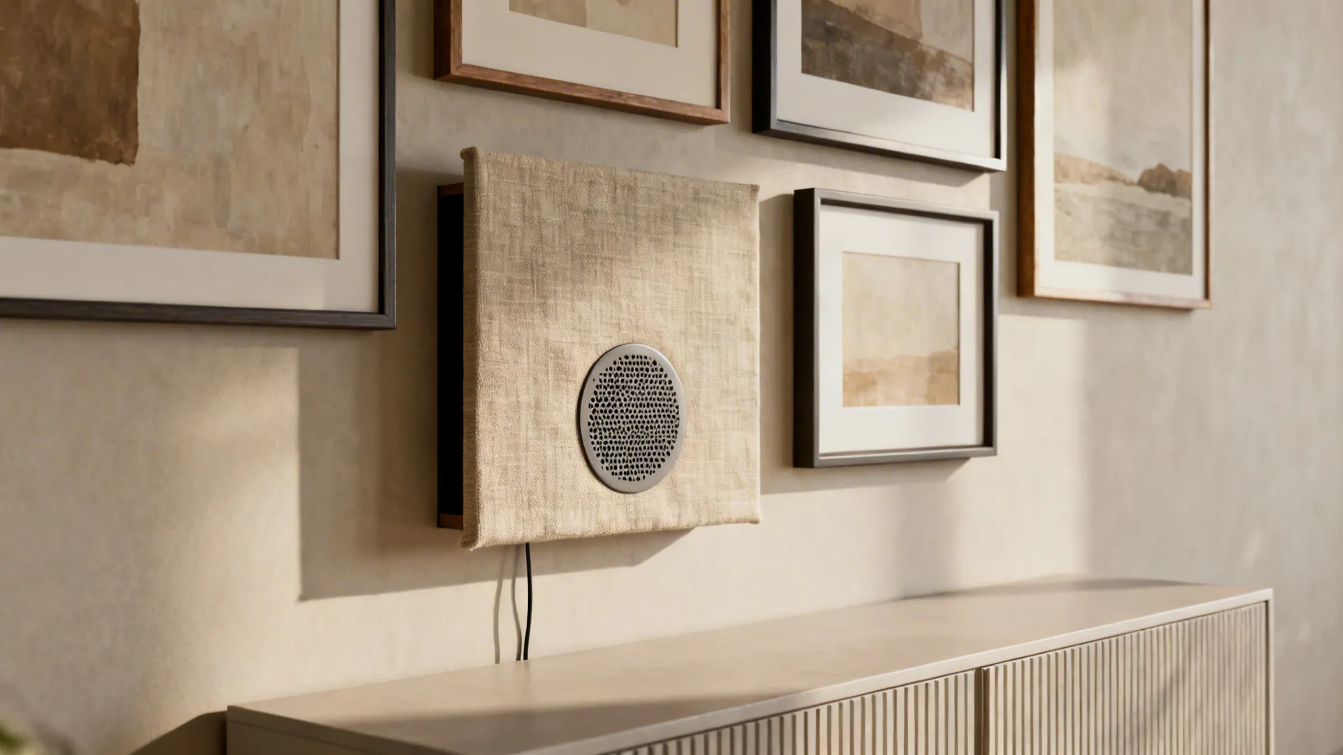 2. Behind art or gallery walls