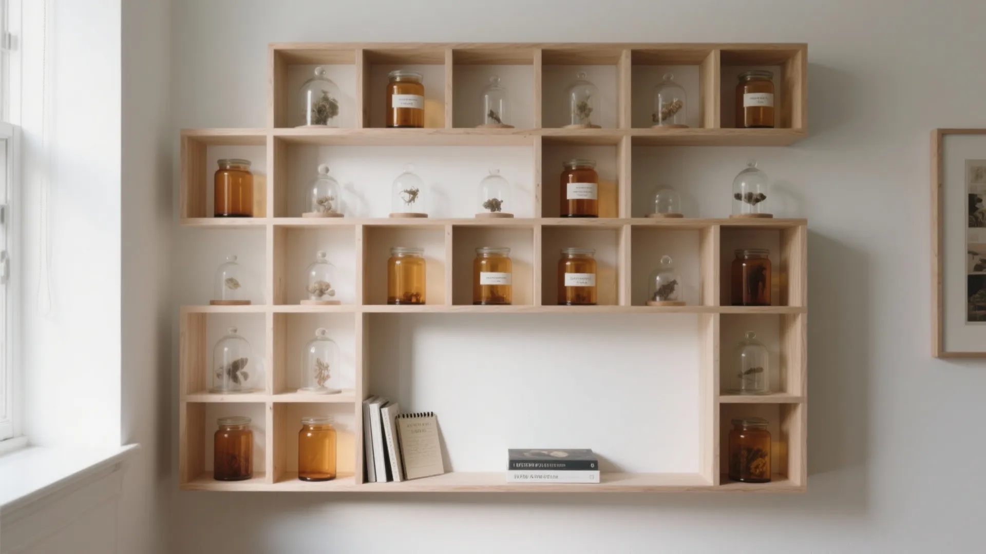 Curated Specimen Wall with Modular Shelving