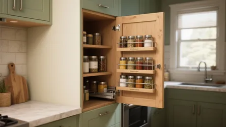 5 Smart Kitchen Cabinet Door Spice Rack Ideas