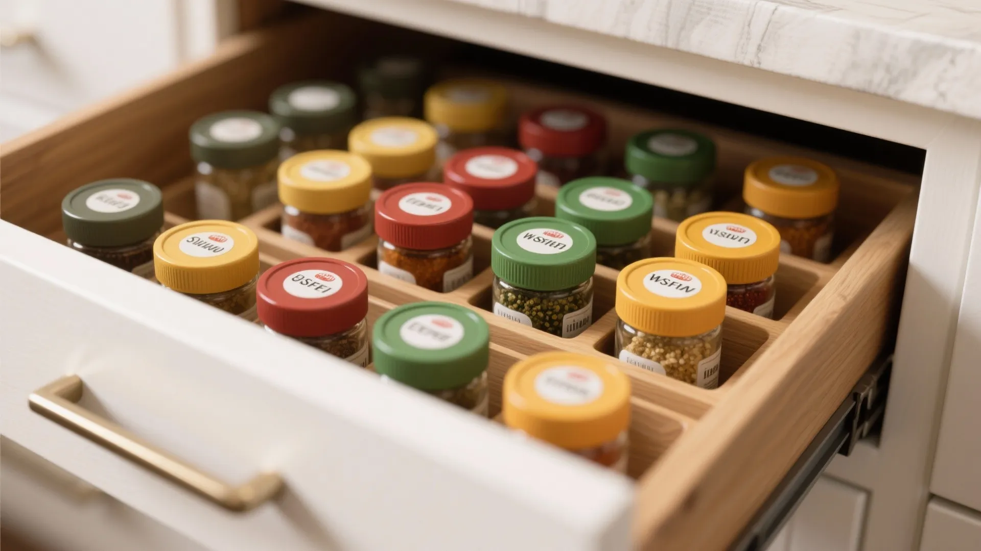 5. Spice drawer inserts