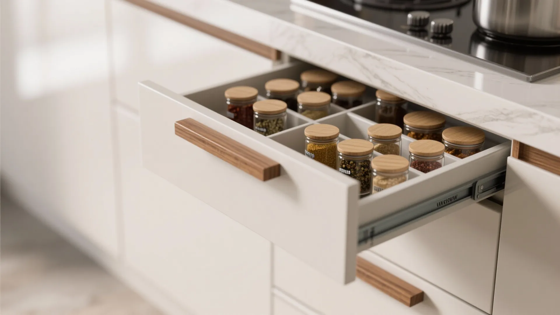 Minimalist kitchen storage that actually works