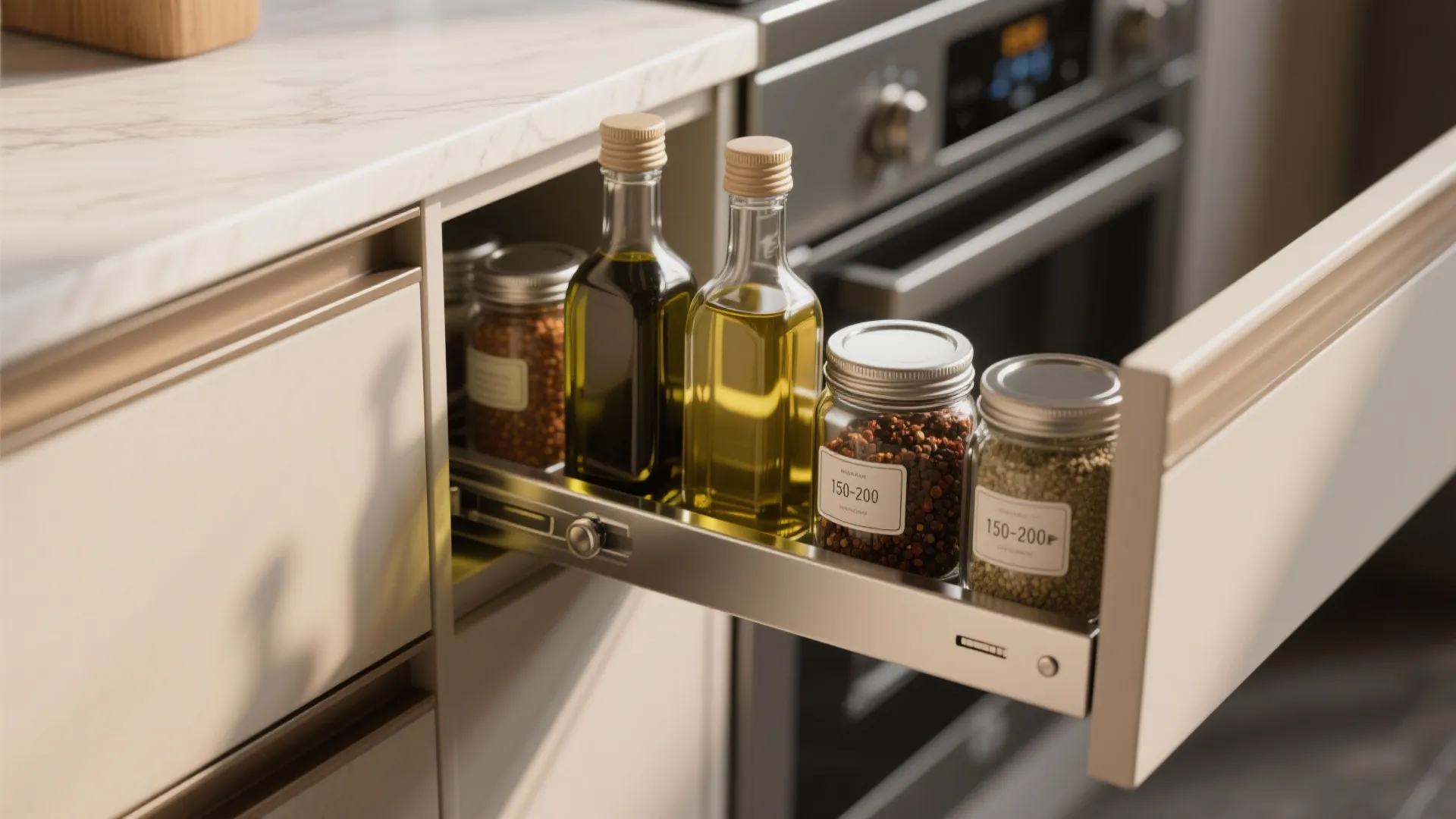 Appliance zoning and vertical storage that actually works