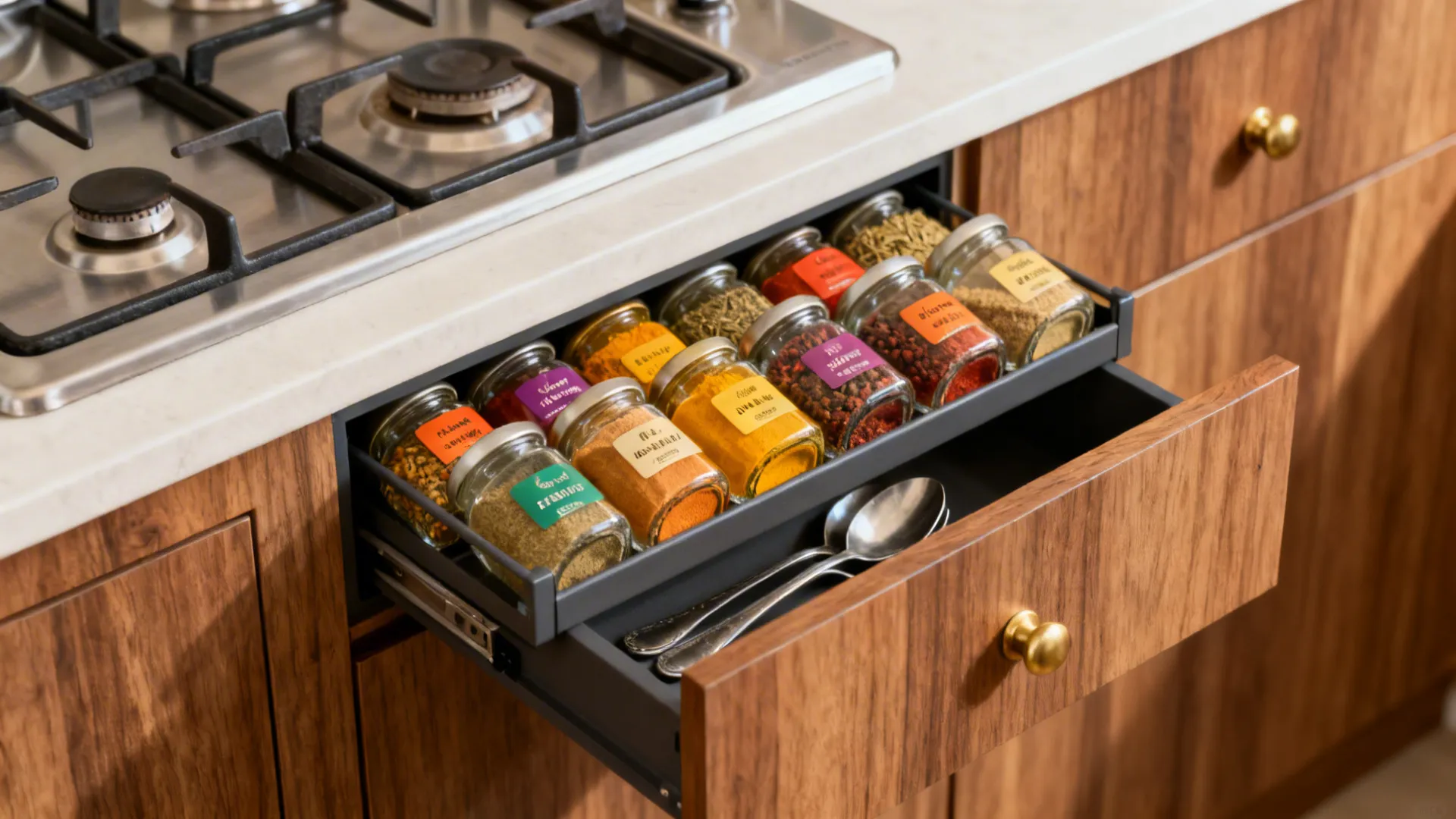 Minimalist Masala: Streamlined Storage for Daily Cooking