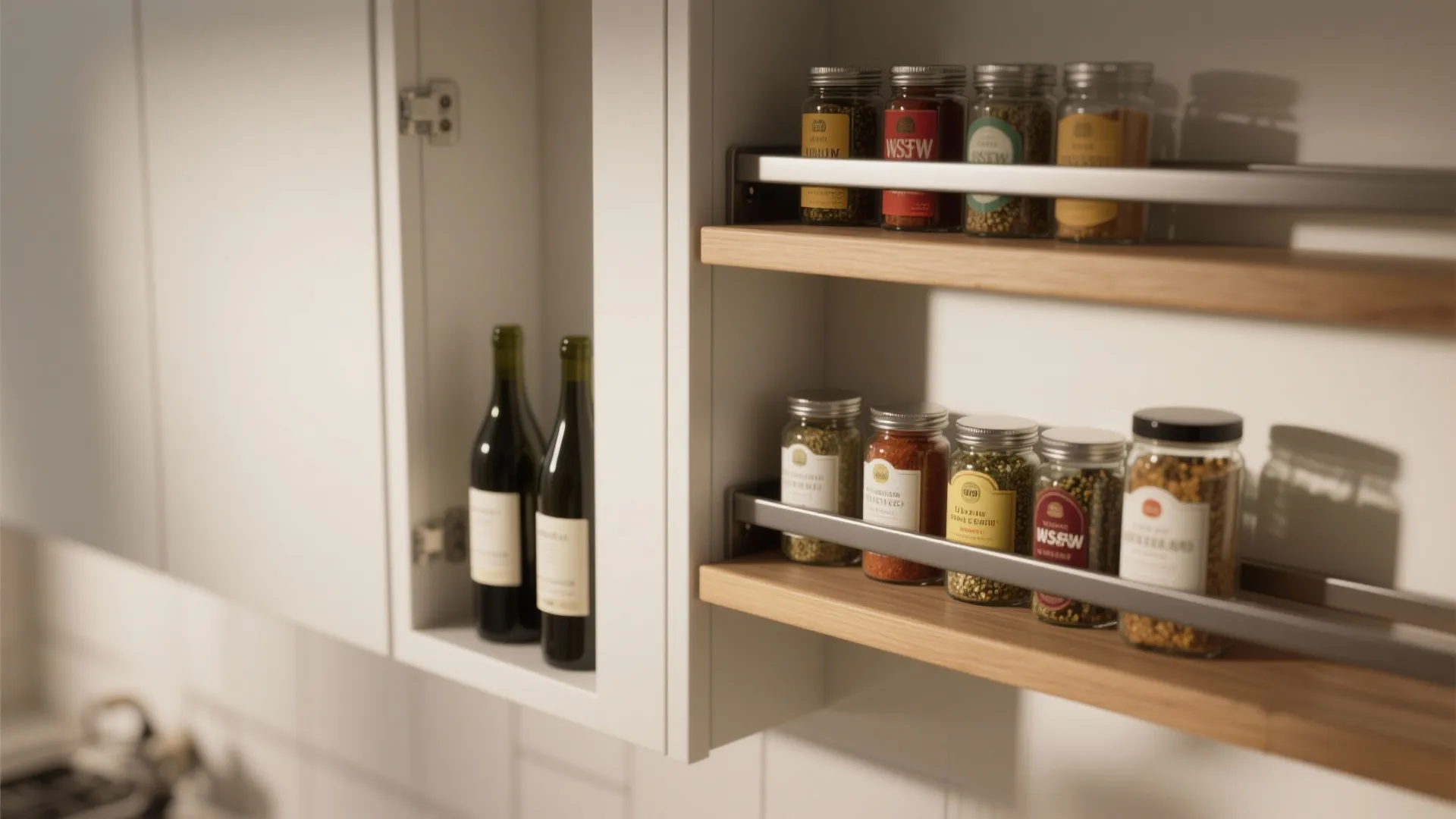 3. Built-in Spice or Wine Nooks