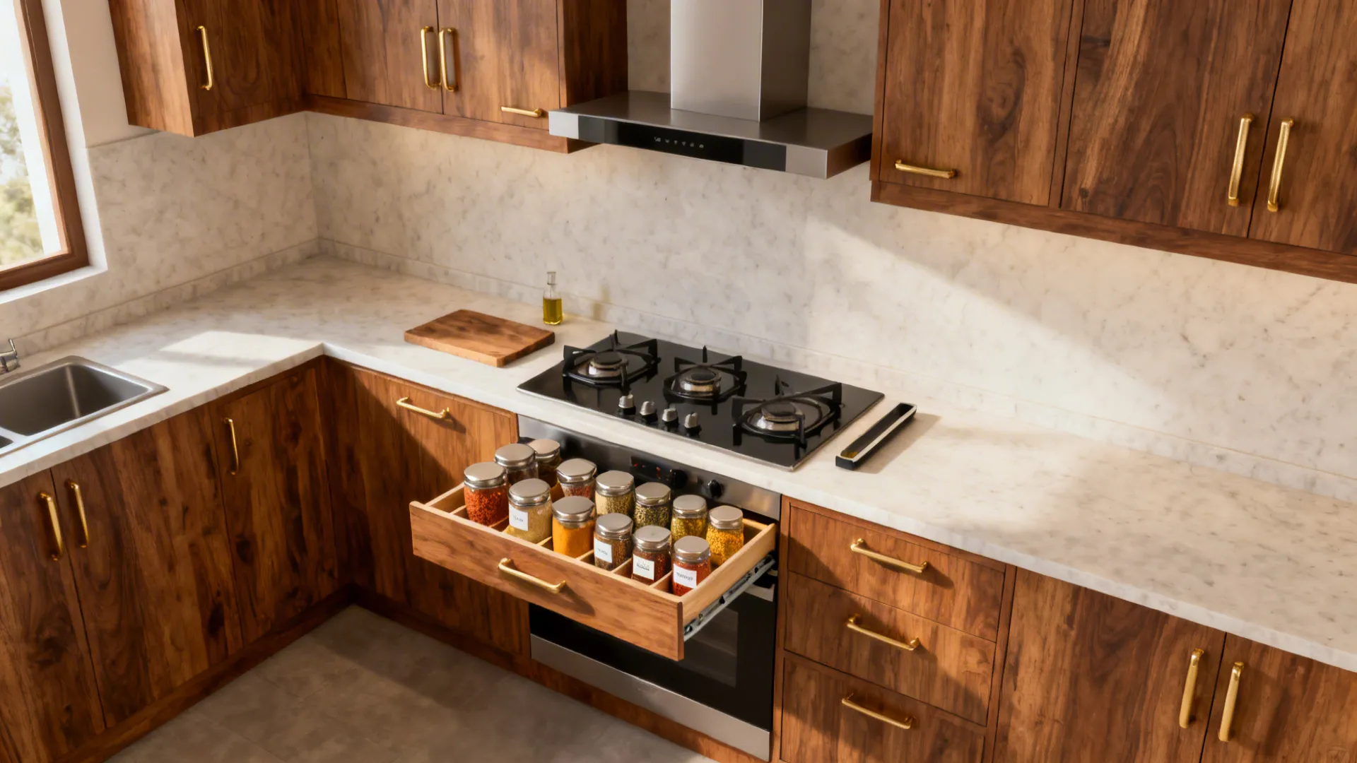 Spice-first zoning in a U-shape