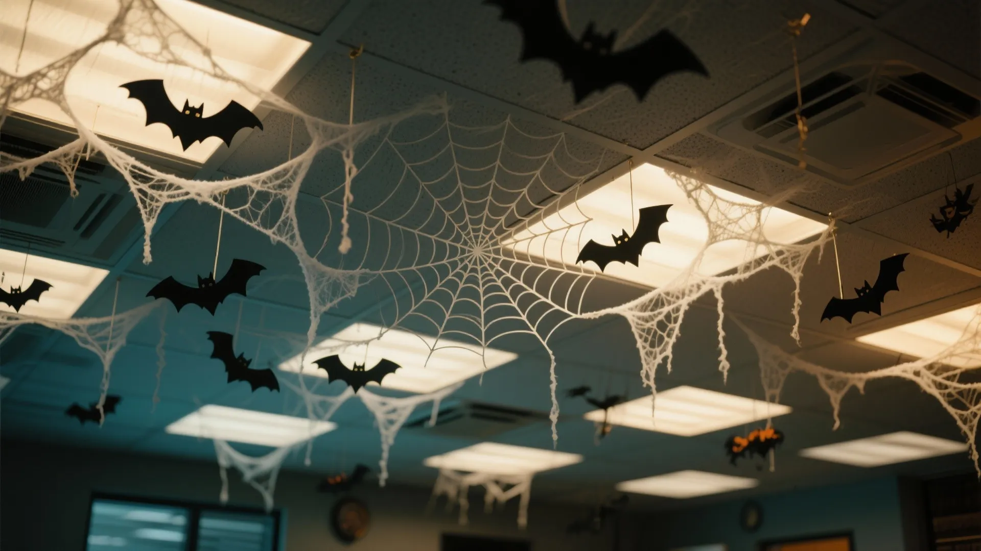 6. Spidery Ceiling Decor