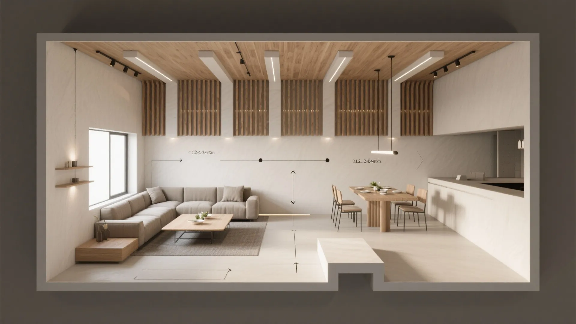 Minimalist Ribbed Panel Spine