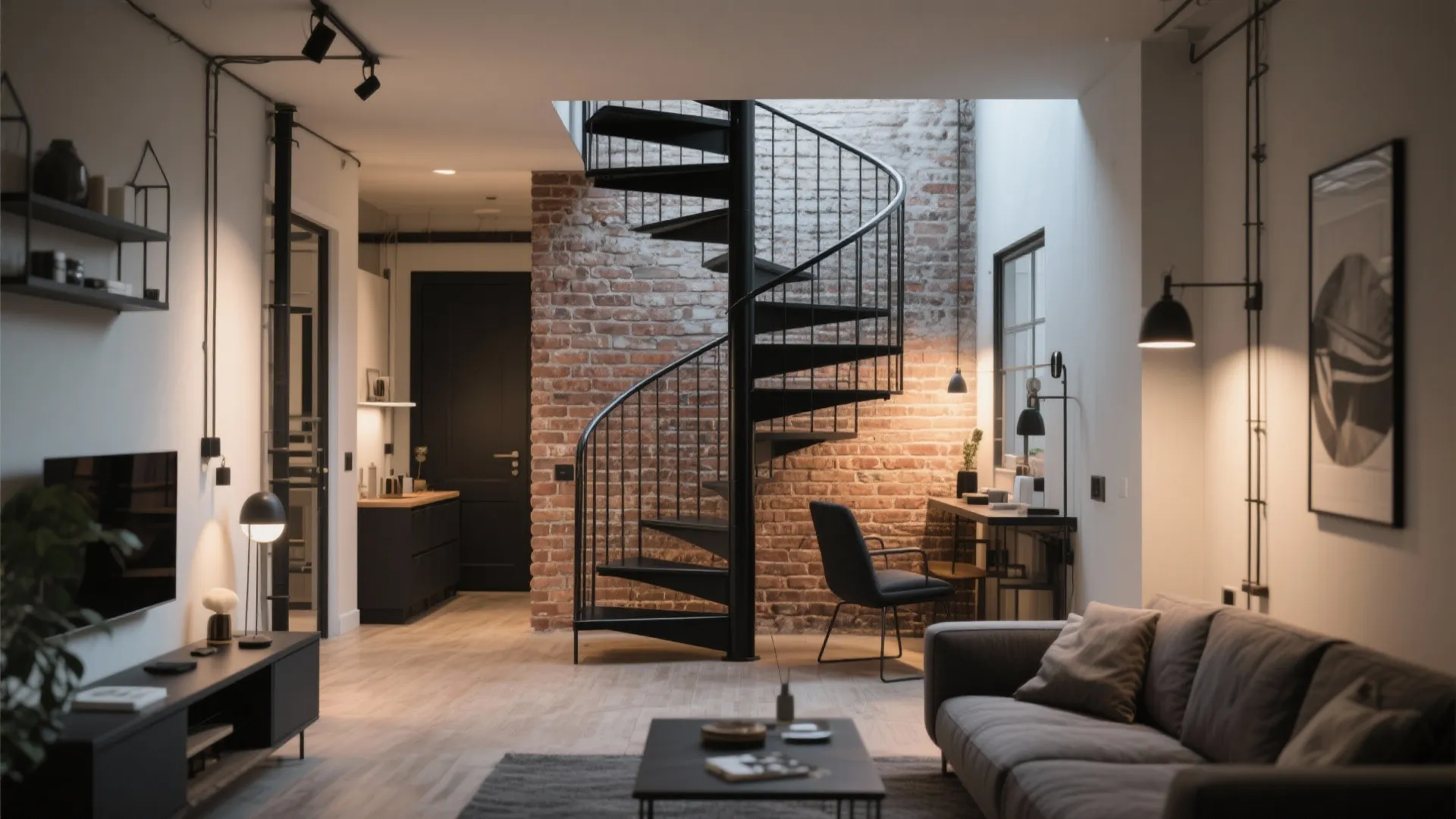 7. Spiral Staircase as a Statement Piece