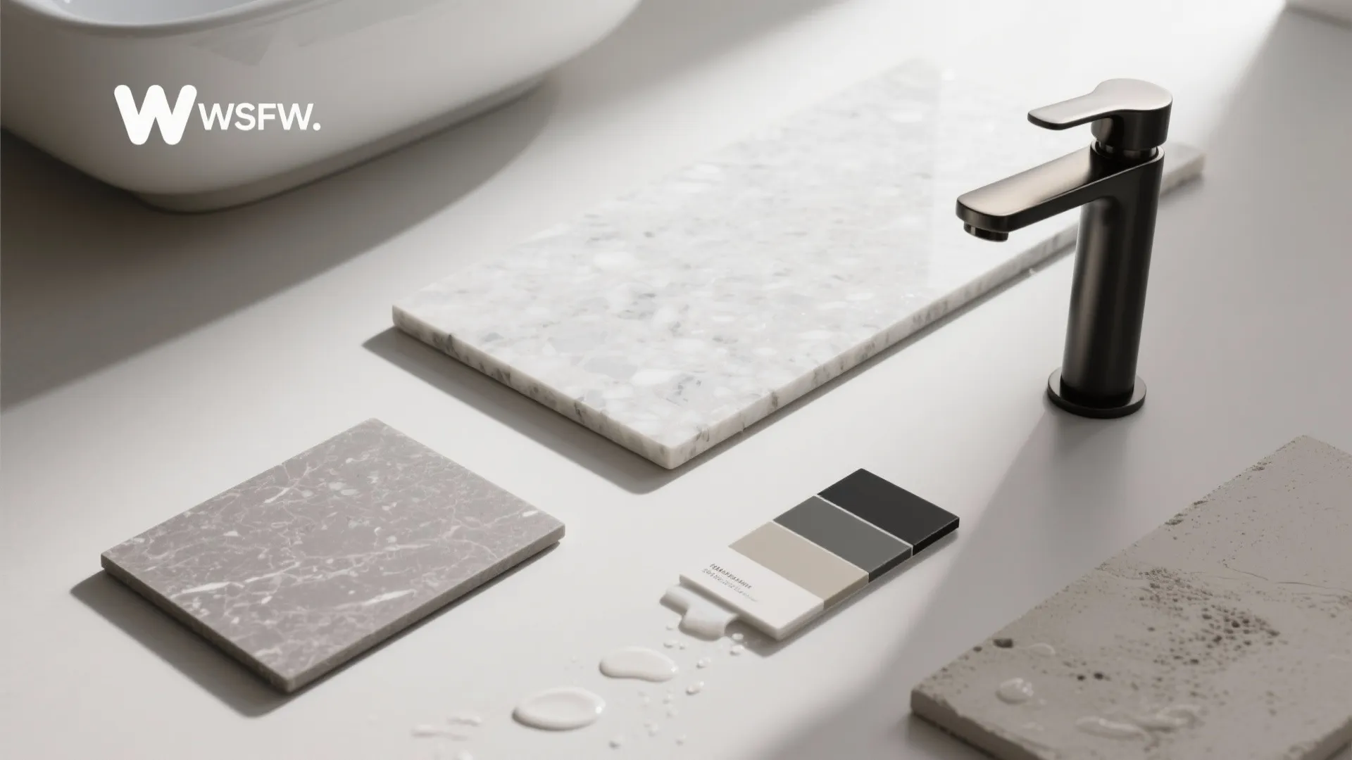 Integrated backsplash and ledge for splash control