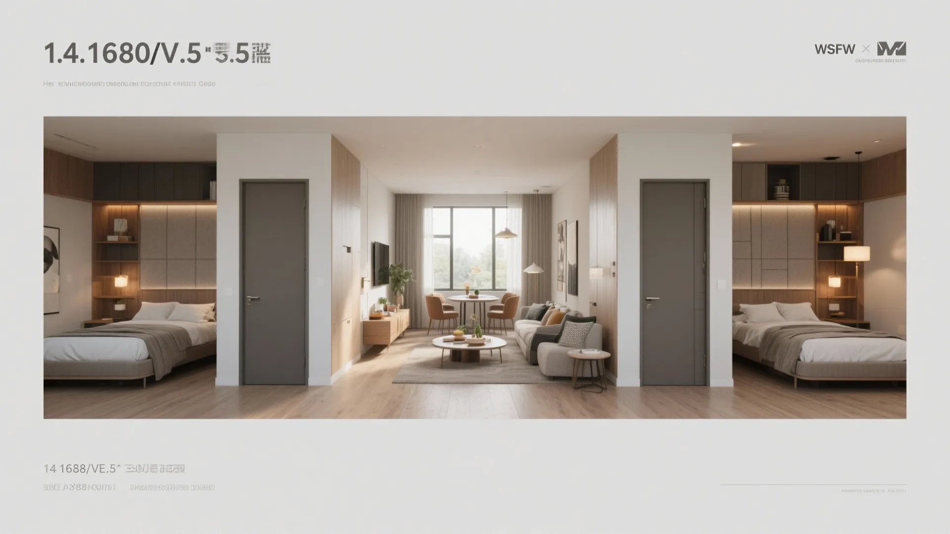 2. Split-bedroom privacy with a social heart