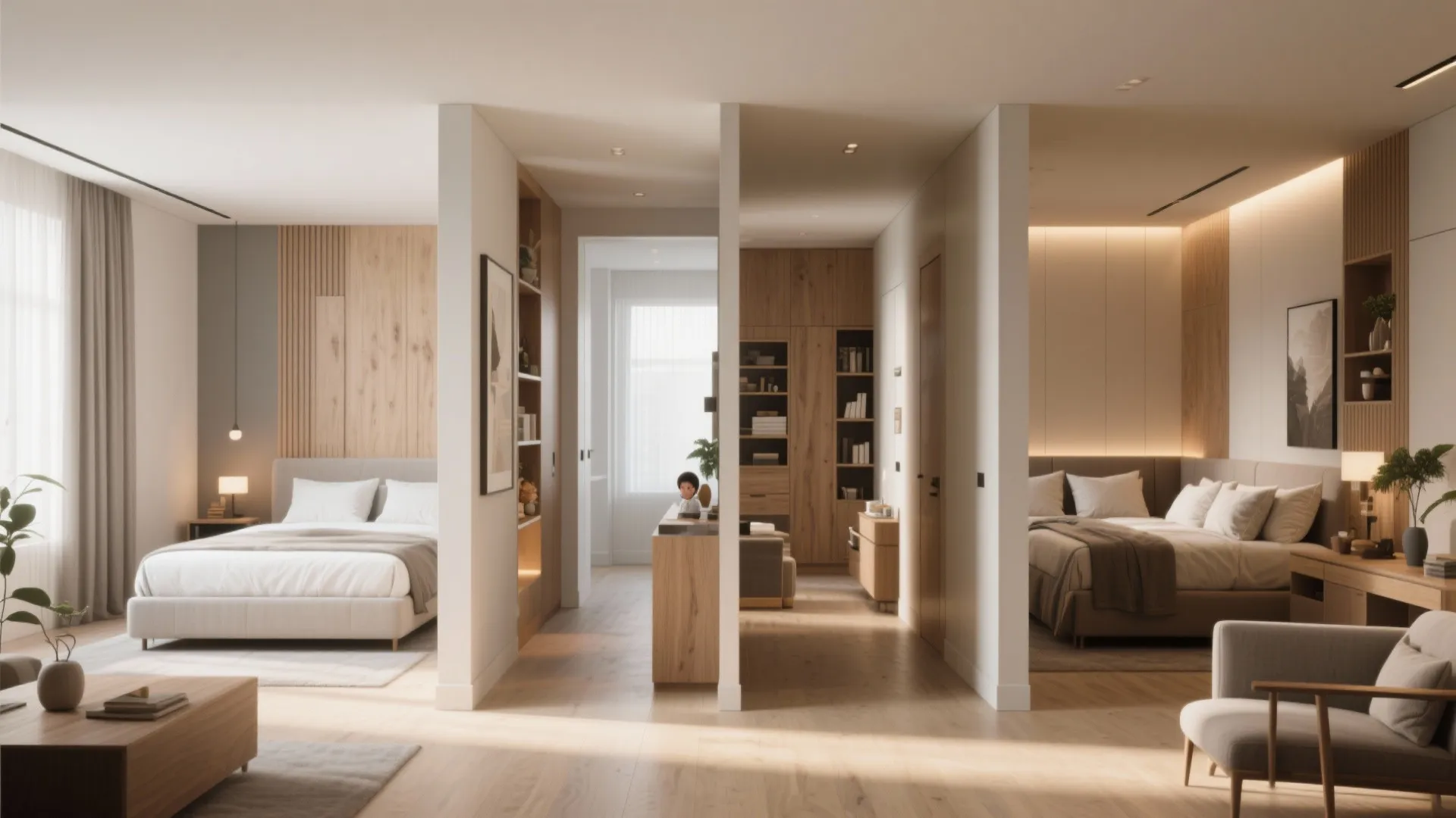 3. Split-bedroom layout for privacy