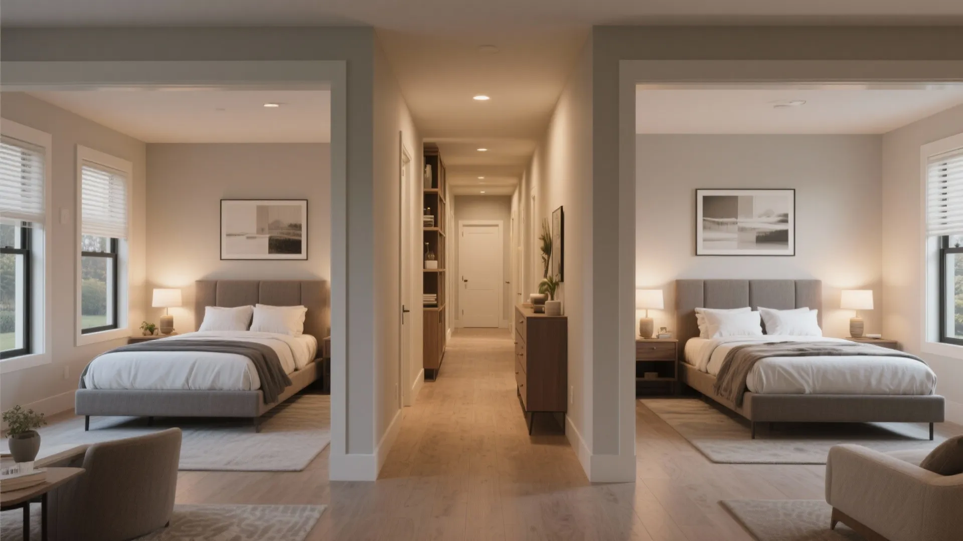 2. Split-bedroom layout