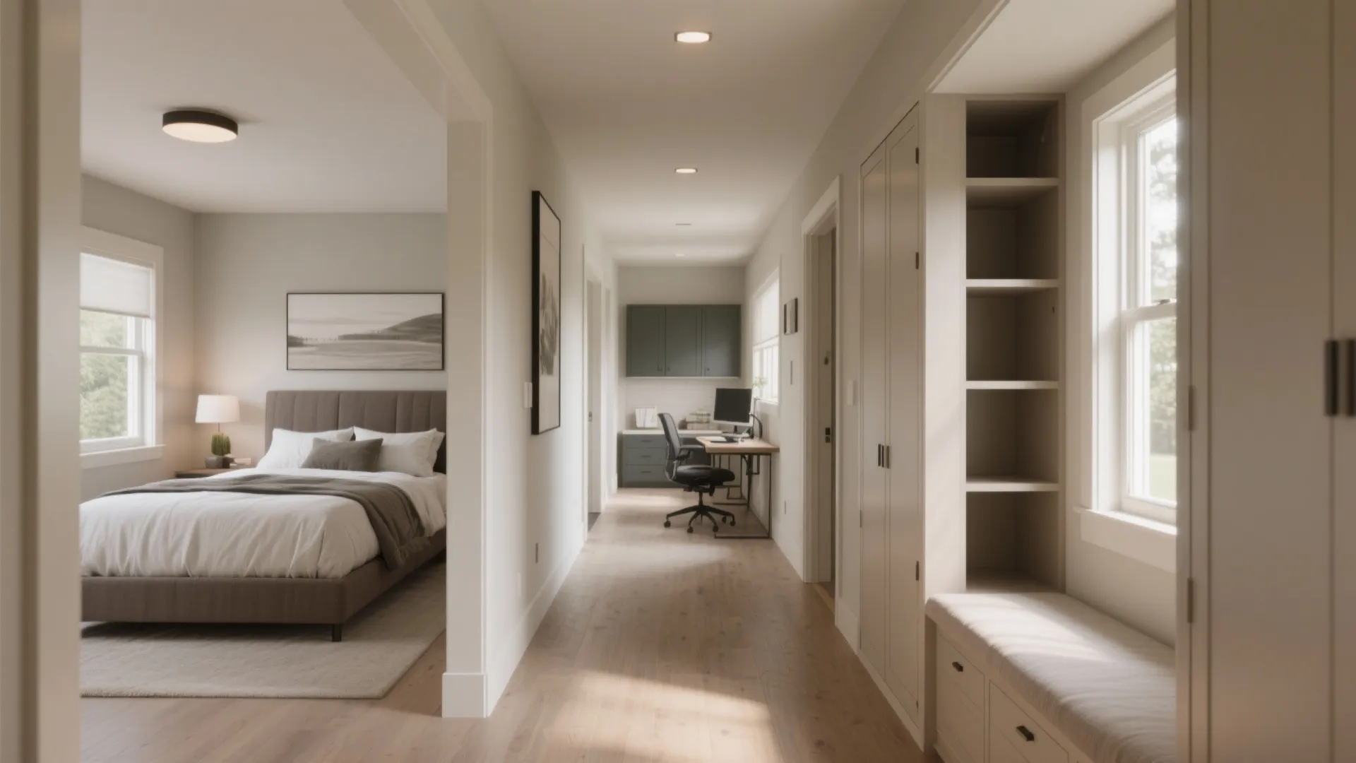 2. Split Bedroom Layout for Privacy