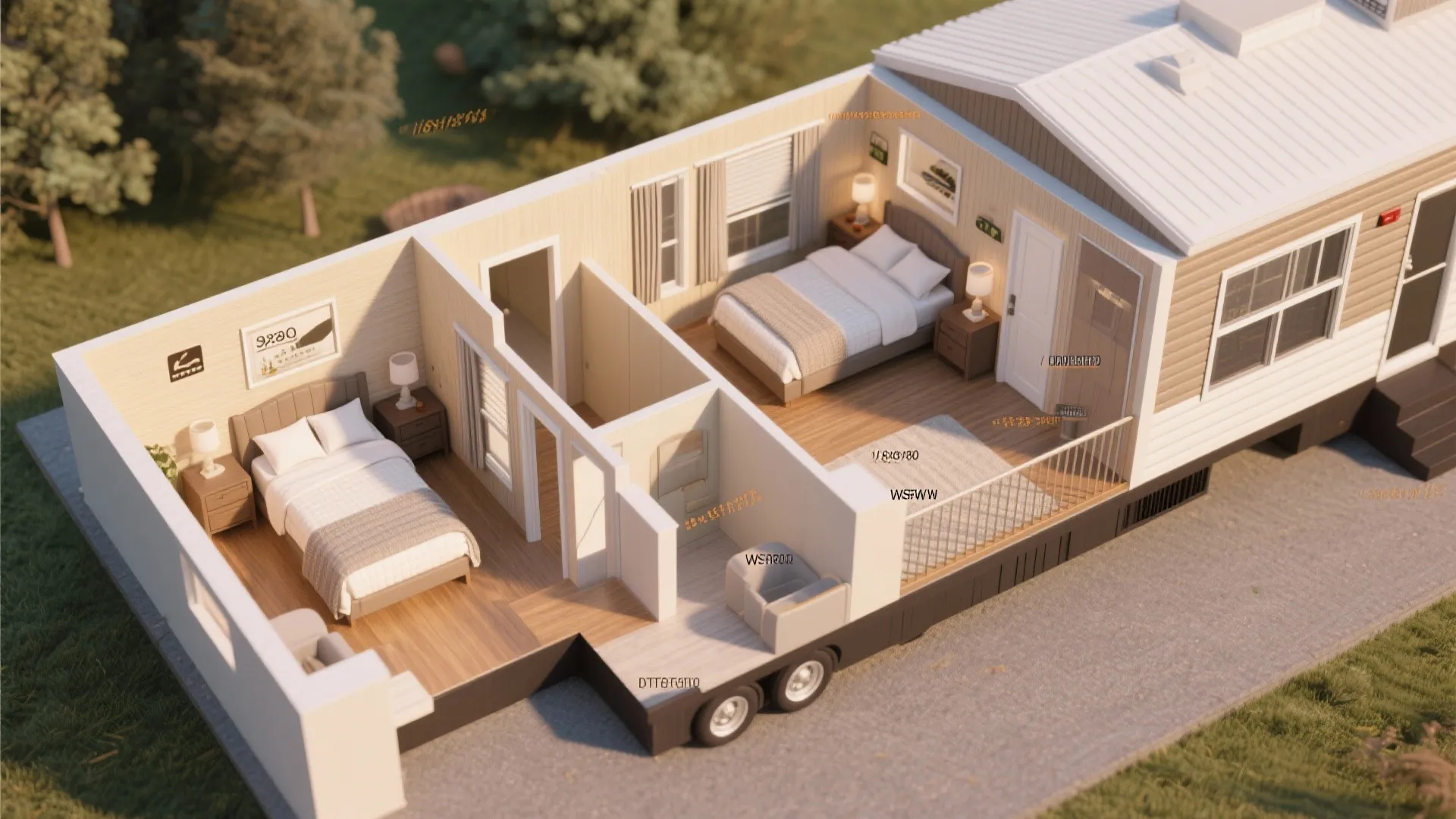 3. Split Bedroom Layout