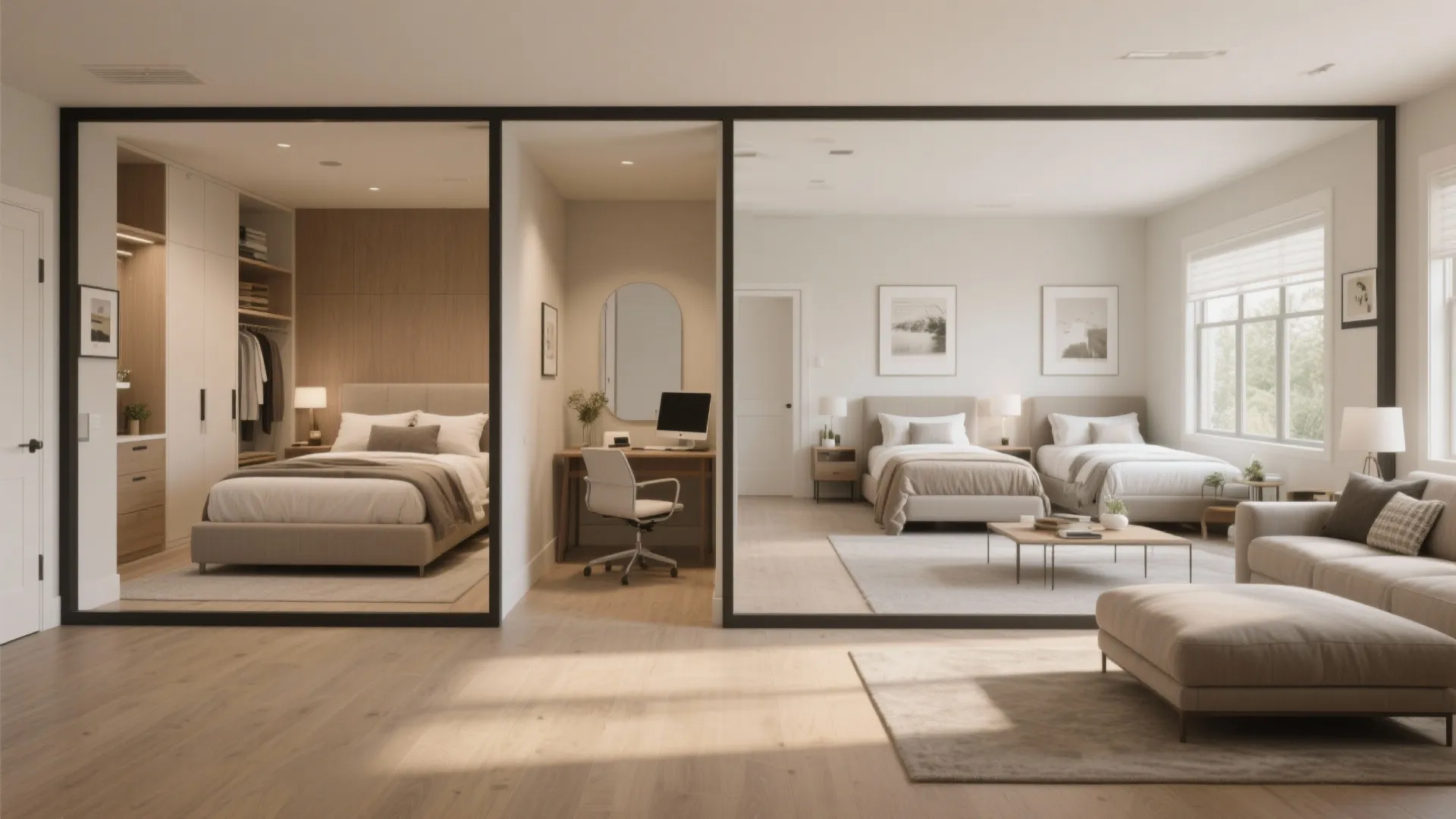 2. Split-Bedroom Layout for Flexibility