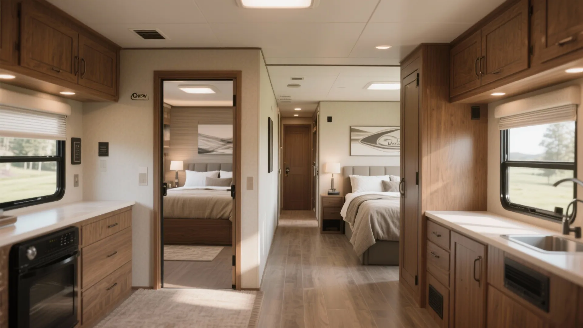 1. Split-bedroom layout for privacy