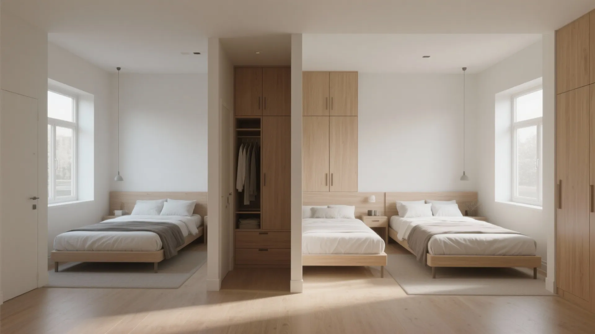 Split bedrooms for privacy