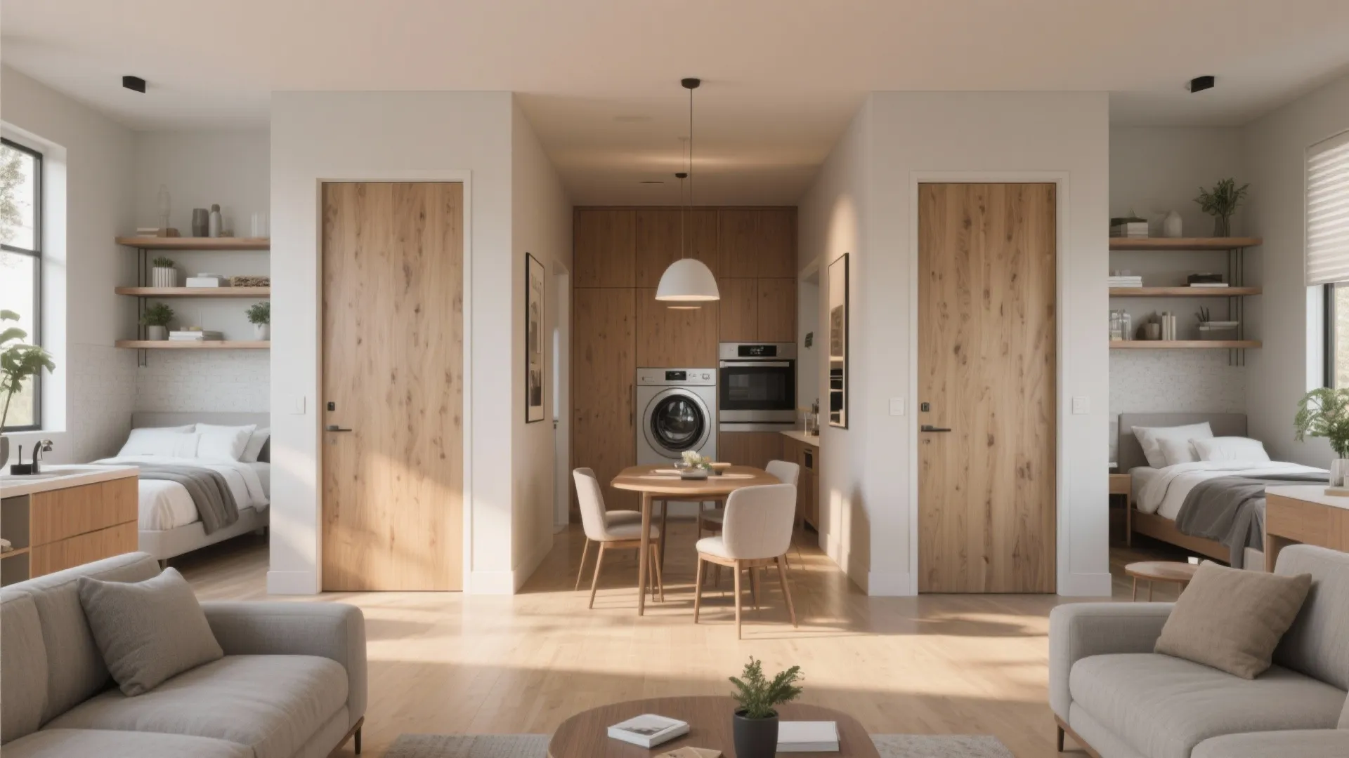 1. Open Living Core with Split Bedrooms