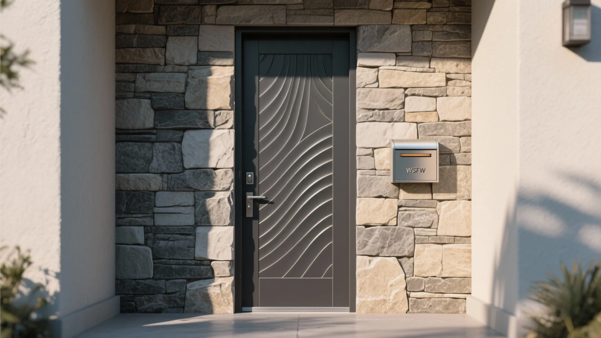 2. Texture play: split-face stone looks that catch the light