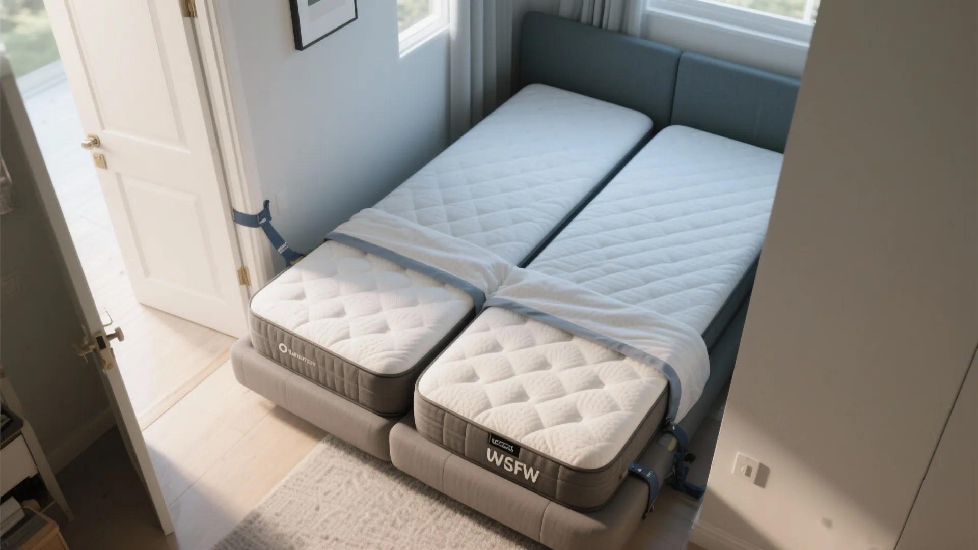 2. Split king or two XL twins pushed together