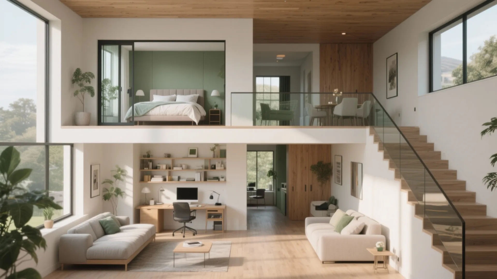 2. Put a primary suite upstairs, secondary spaces downstairs