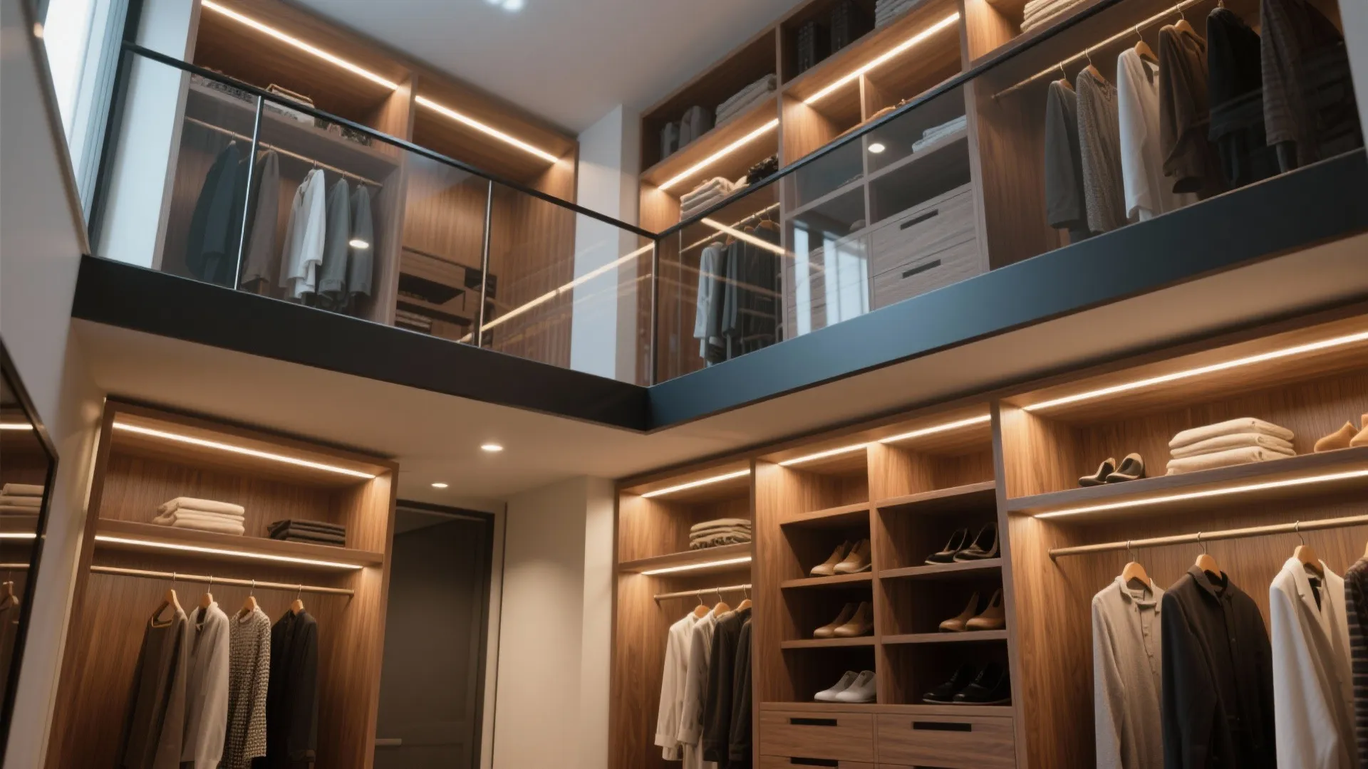 2. Split-Level Walk-in Closet