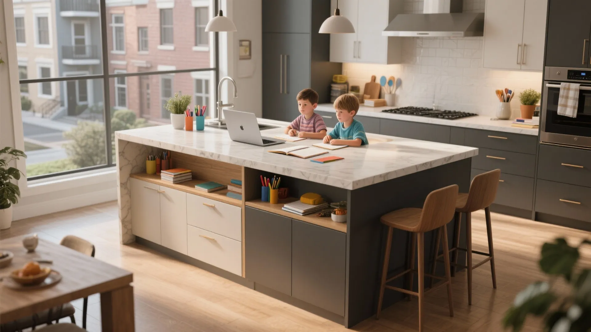 5. Split-Level Island for Dual Use