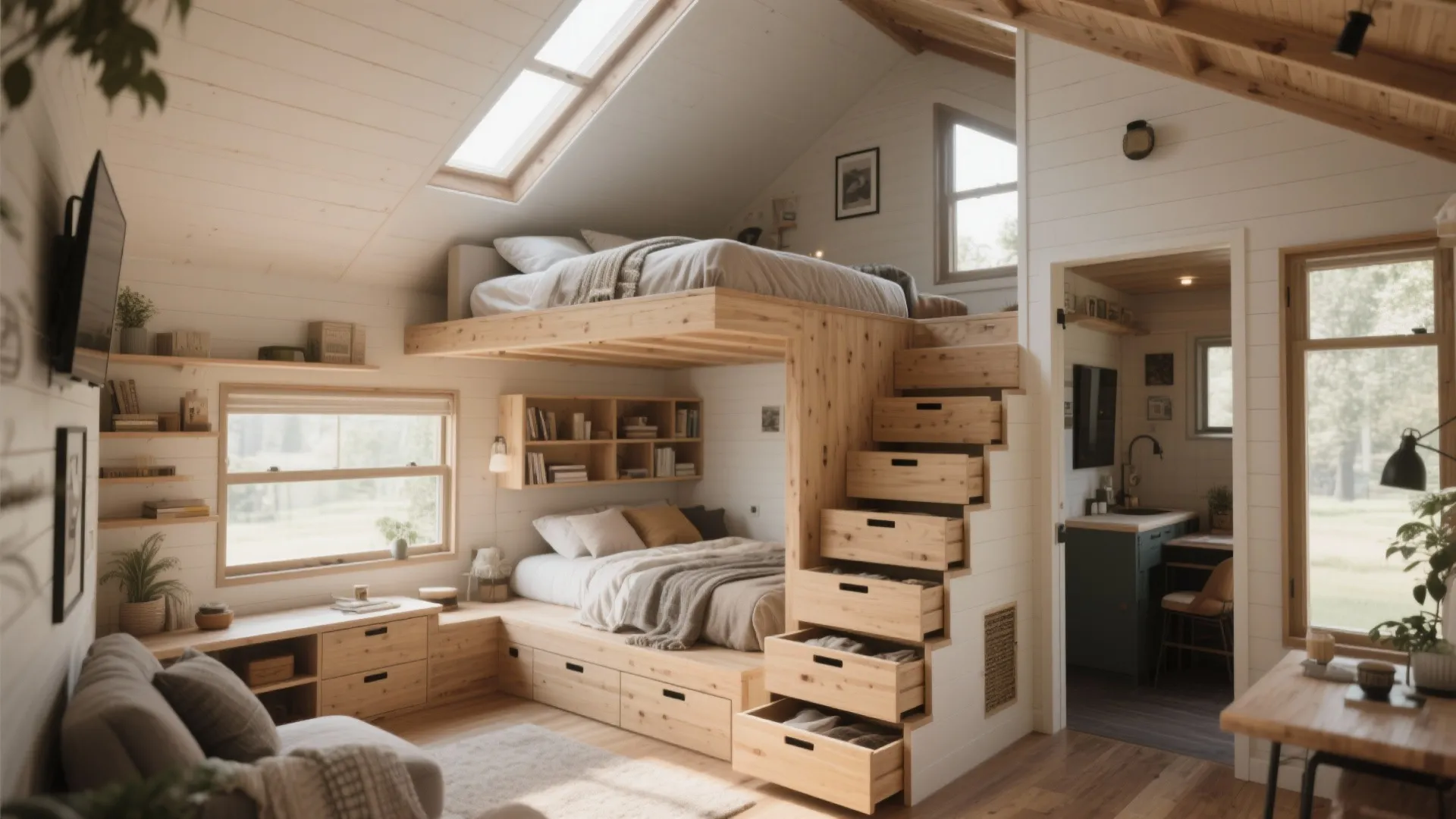 1. Split-Level Loft for Privacy