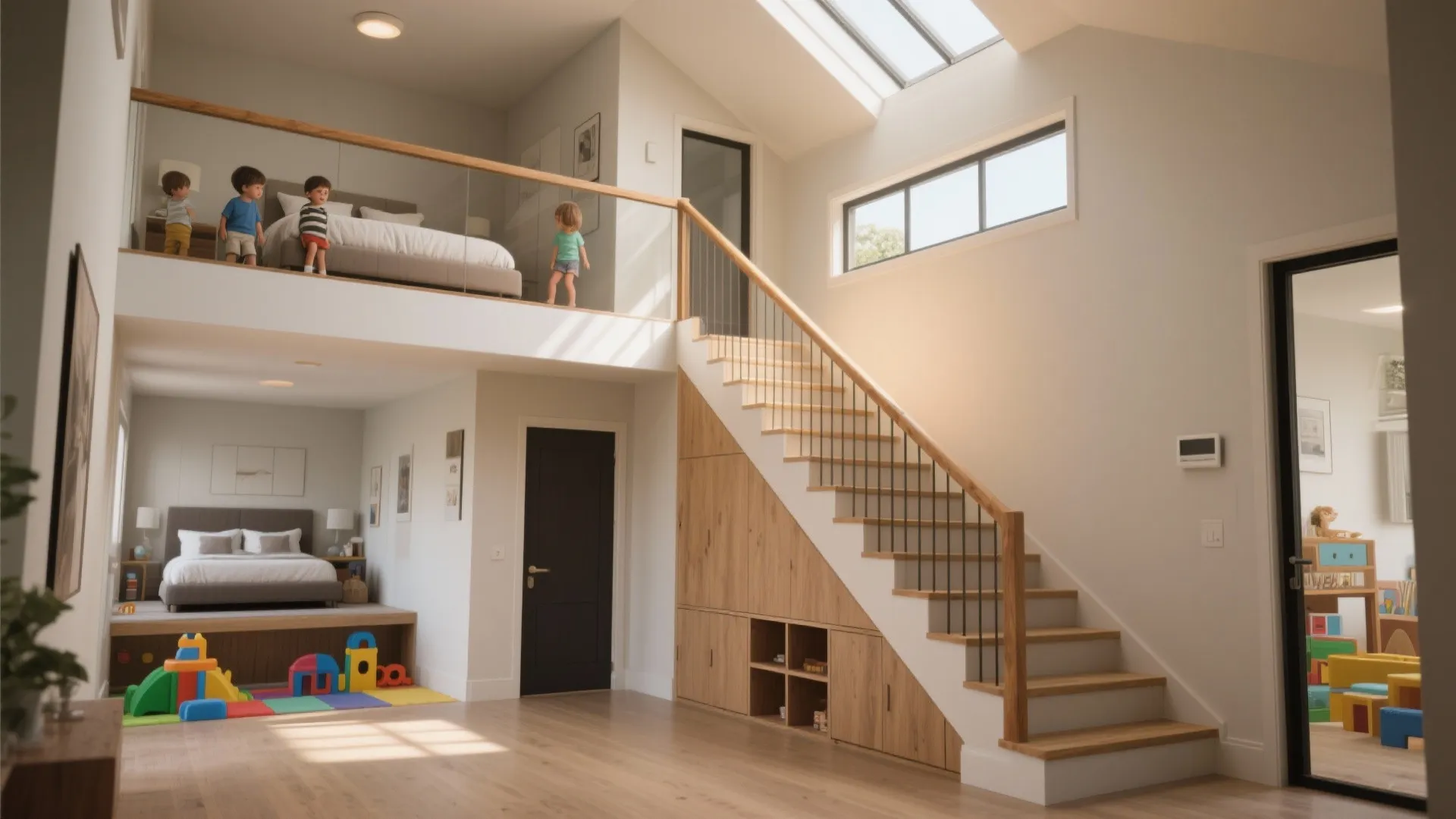 1. Split-Level Privacy: Master Up, Kids Down