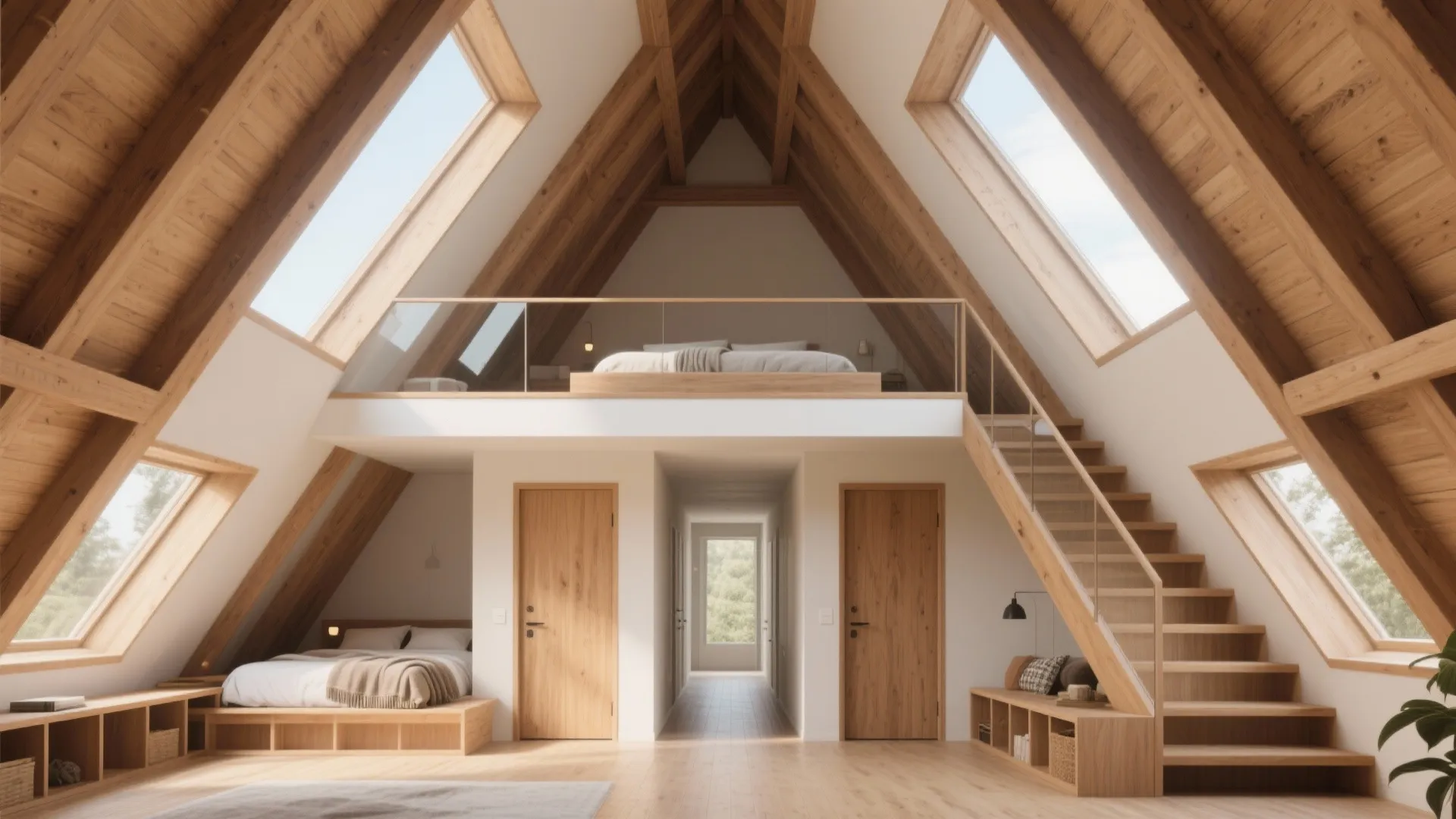 1. Split-Level Loft Master with Two Ground Bedrooms