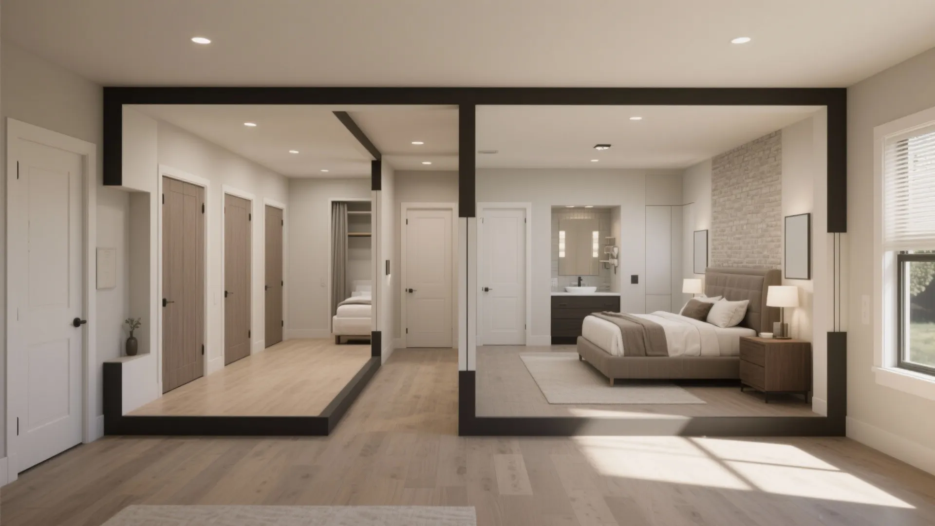 2. Split-Master Layout for Multigenerational Living