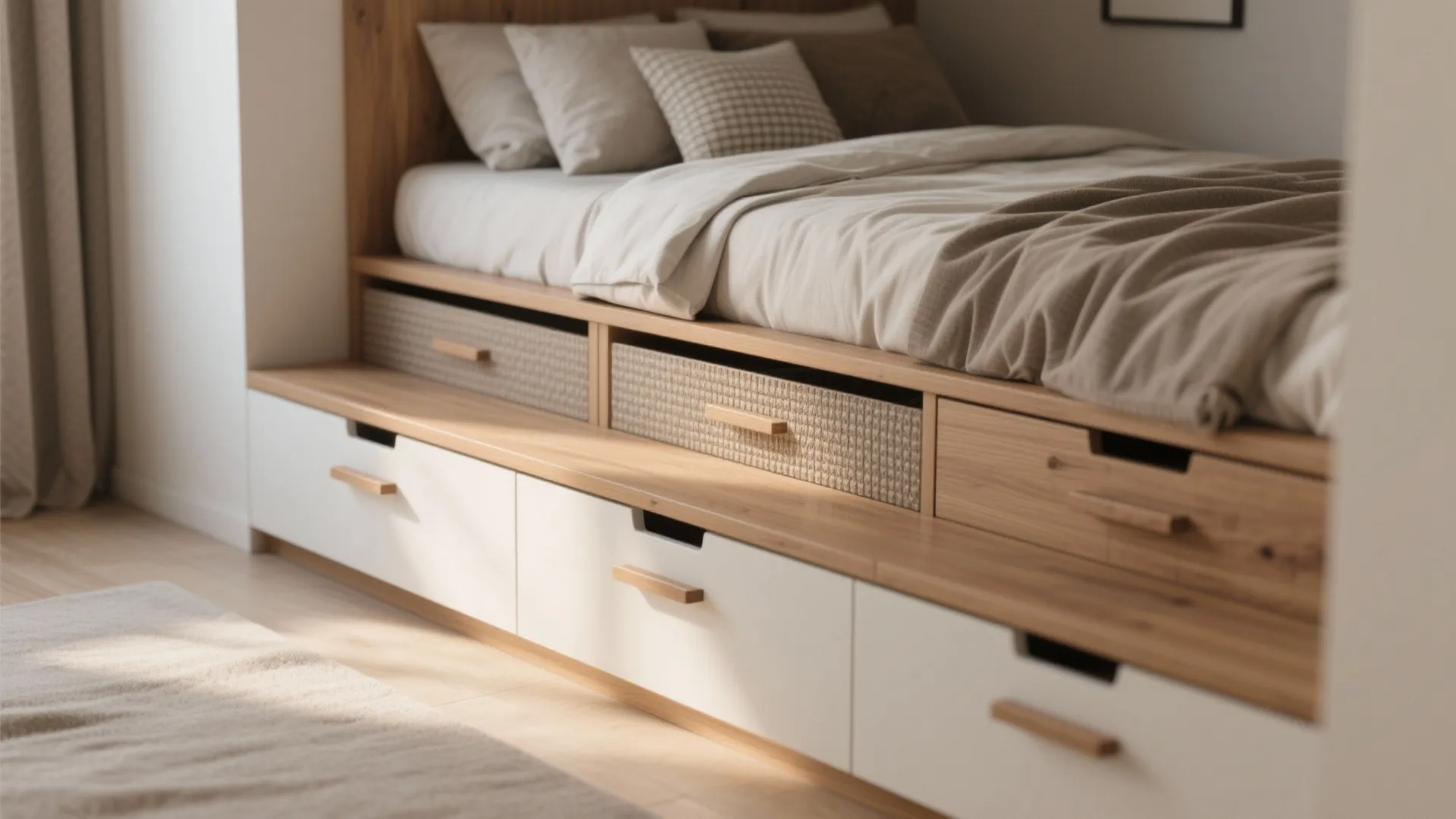 4. Split-level platforms for subtle separation