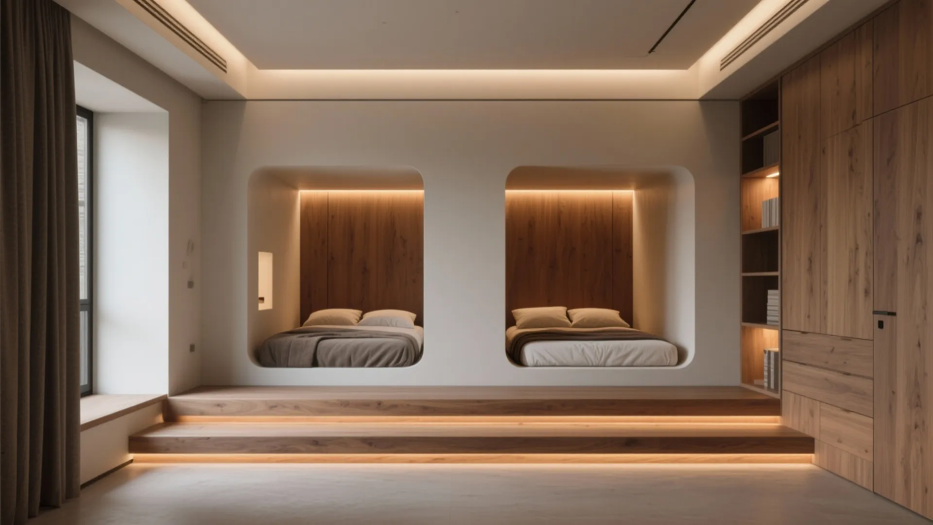 5. Split-level platform with two niches