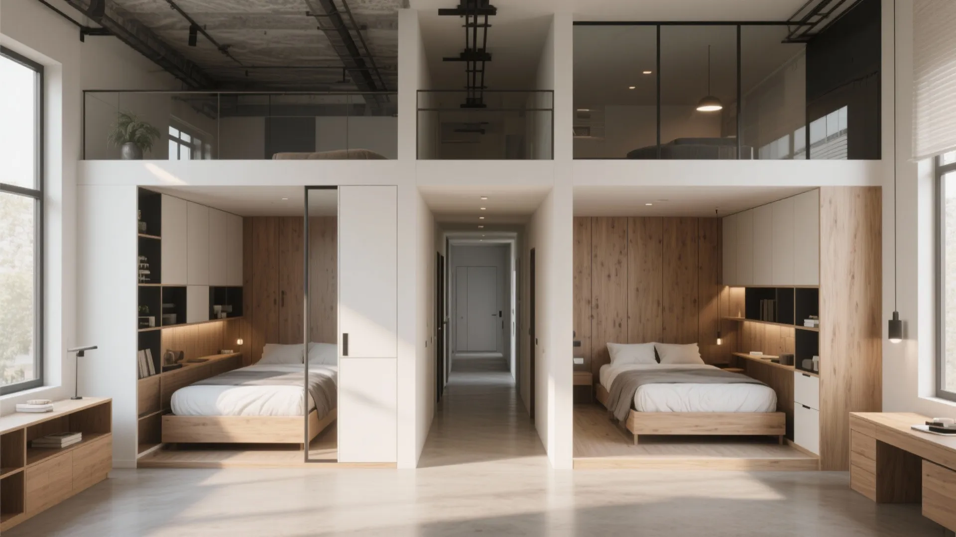 Split-Private Loft Plan